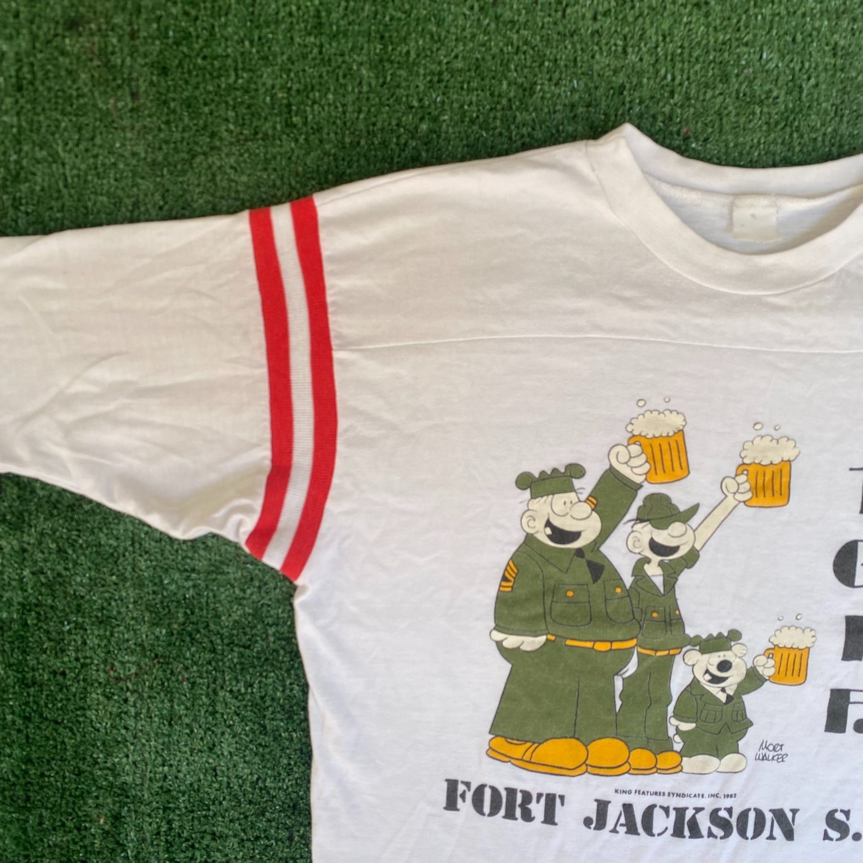 Vintage Vintage 80s US Army Shirt Beetle Bailey Comic Military Tee Size US M / EU 48-50 / 2 - 2 Thumbnail