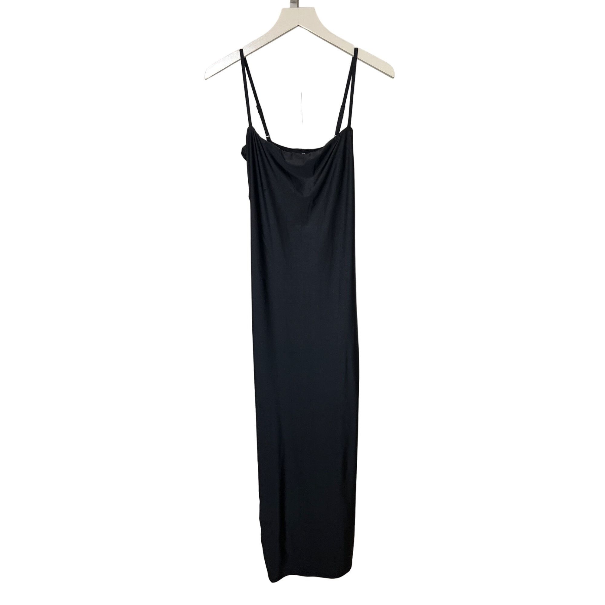 Good American Good American Black Satin Square Neck Slip Dress Size M / US 6-8 / IT 42-44 - 3 Thumbnail