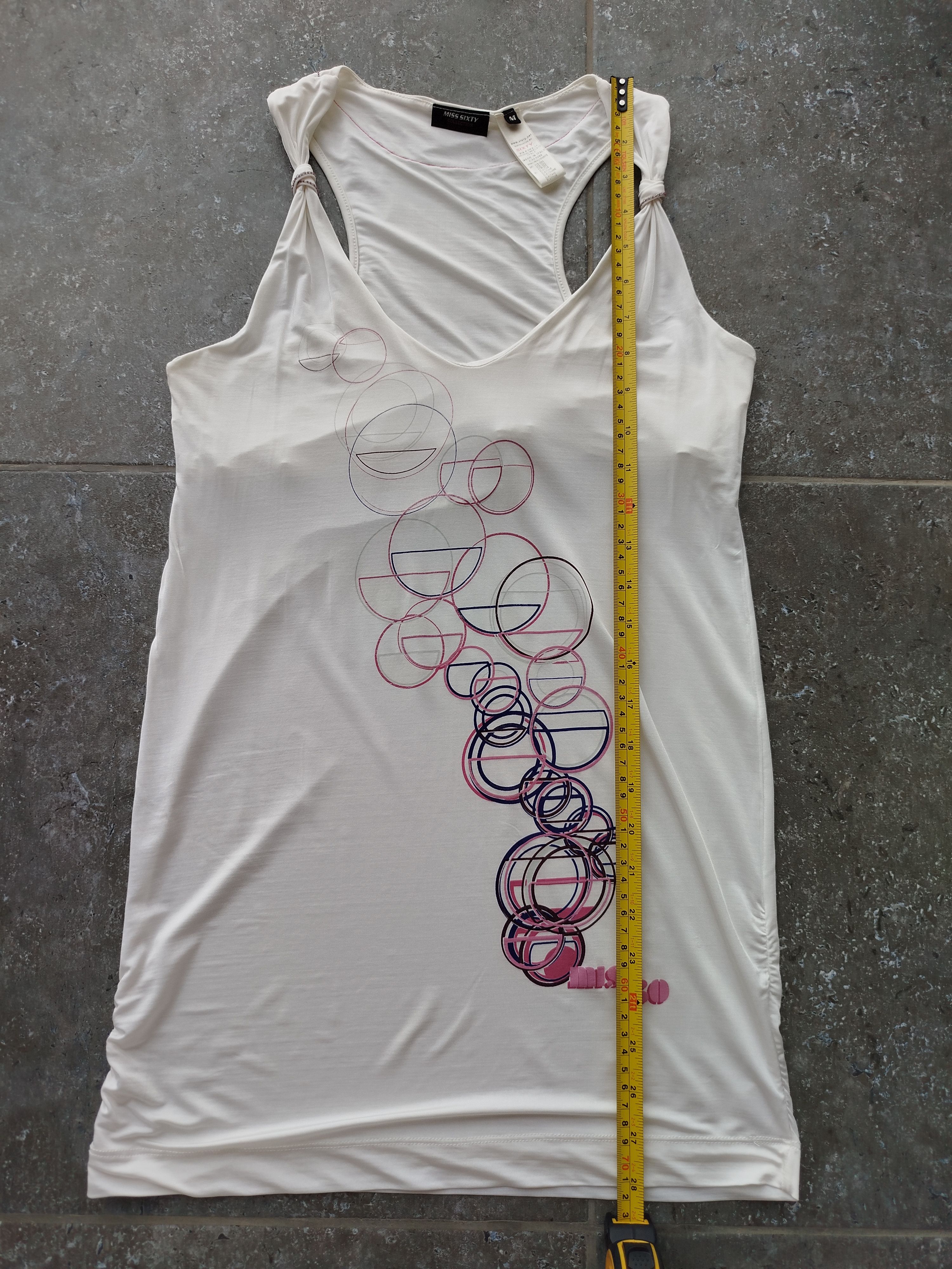 Miss Sixty Tank Top Sleeveless Circle Viscose Italy Vintage Y2K Size M Size M / US 6-8 / IT 42-44 - 11 Thumbnail