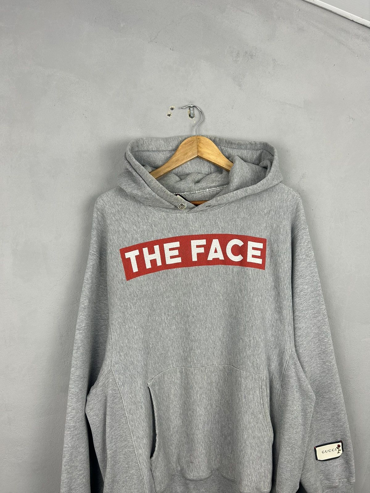 Gucci Gucci “The Face” Grey Hoodie – Box Logo Style – Size M Size US M / EU 48-50 / 2 - 5 Thumbnail