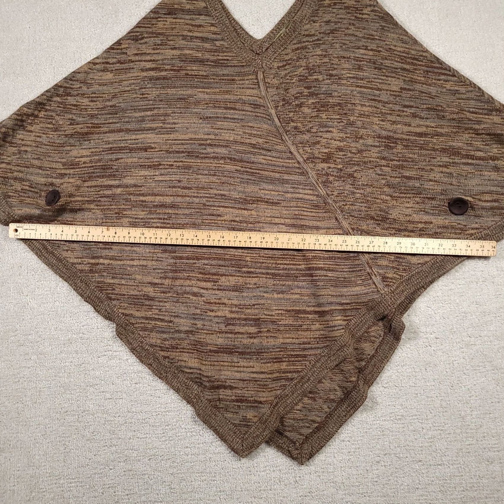 The Territory Ahead Territory Ahead Sweater Cardigan V-Neck Wool Rabbit Hair Brown Poncho Large Women L Black? Size L / US 10 / IT 46 - 3 Thumbnail