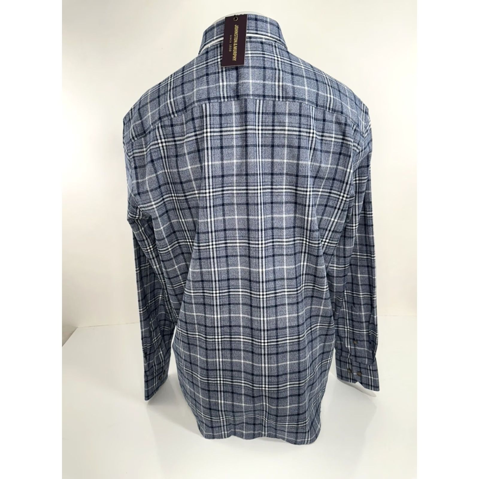 Johnston & Murphy JOHNSTON & MURPHY / NEW w TAG - Mens Plaid Lightweight Flannel L Shirt Size US L / EU 52-54 / 3 - 5 Thumbnail