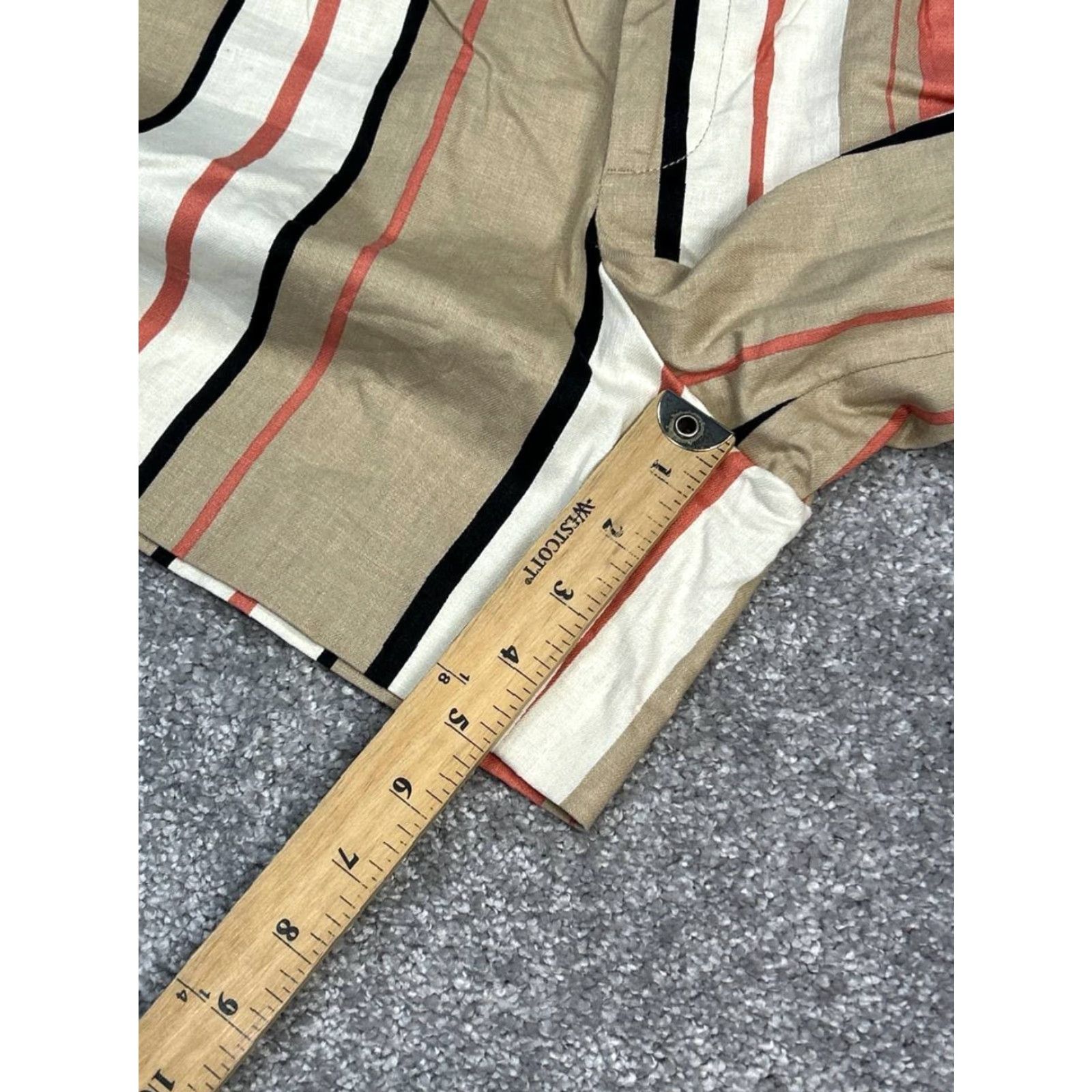 Banana Republic Banana Republic Linen Blend Trouser Shorts Womens 12 Multicolor Striped Stretch Shirt Women Casual Summer 12 Banana Republic Mens? Size 34" / US 12 / IT 48 - 3 Thumbnail