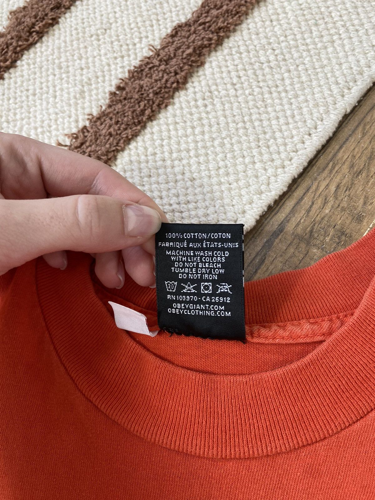 Obey ORANGE FIRE VINTAGE OBEY CROP TEE Size XS / US 0-2 / IT 36-38 - 4 Thumbnail