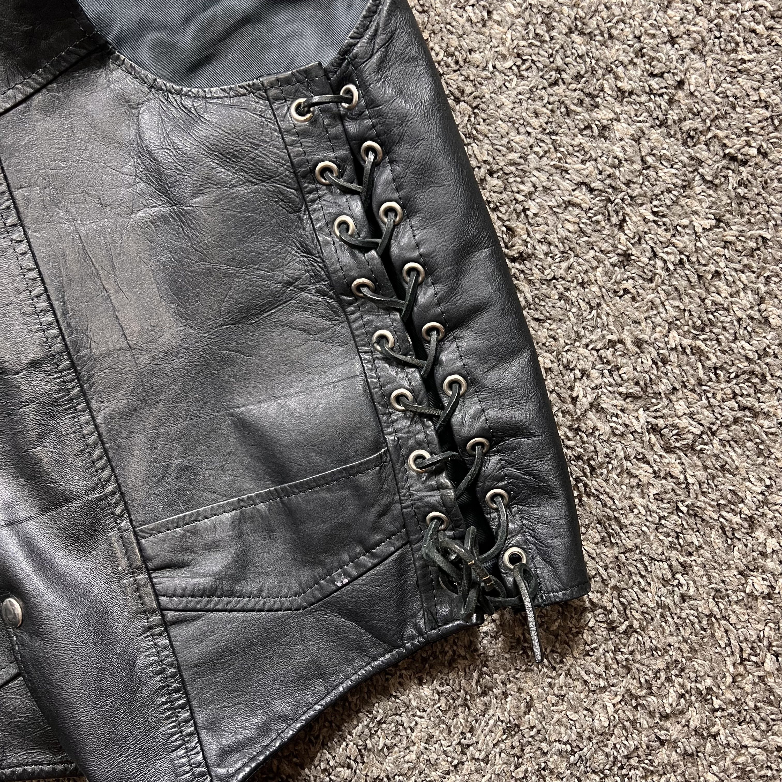 Genuine Leather × Leather 1990’s Vintage Mary Land Leather Inc. Vest Size M / US 6-8 / IT 42-44 - 5 Thumbnail