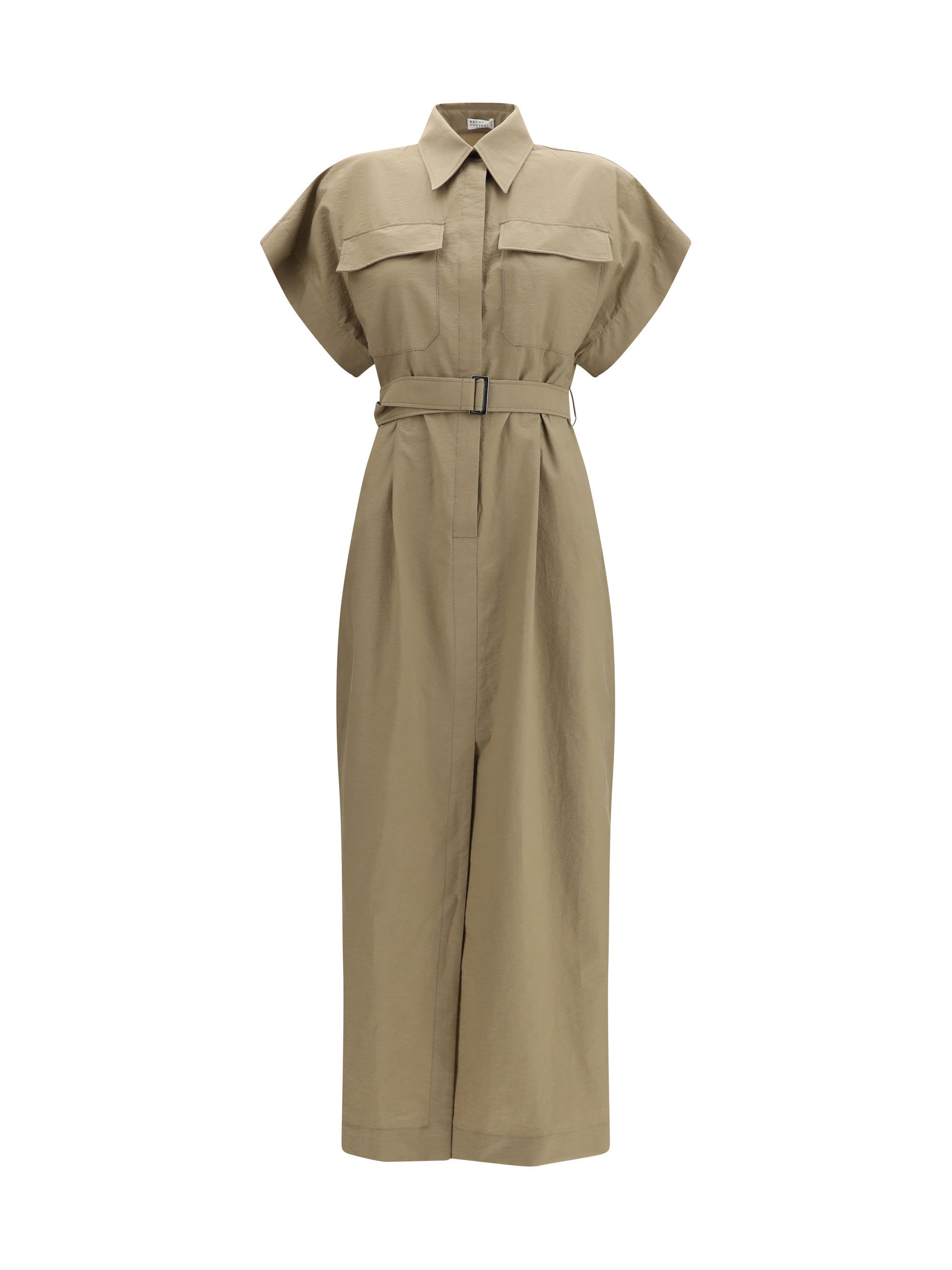 Brunello Cucinelli Pocket belted midi Dress Size S / US 4 / IT 40 - 1 Thumbnail