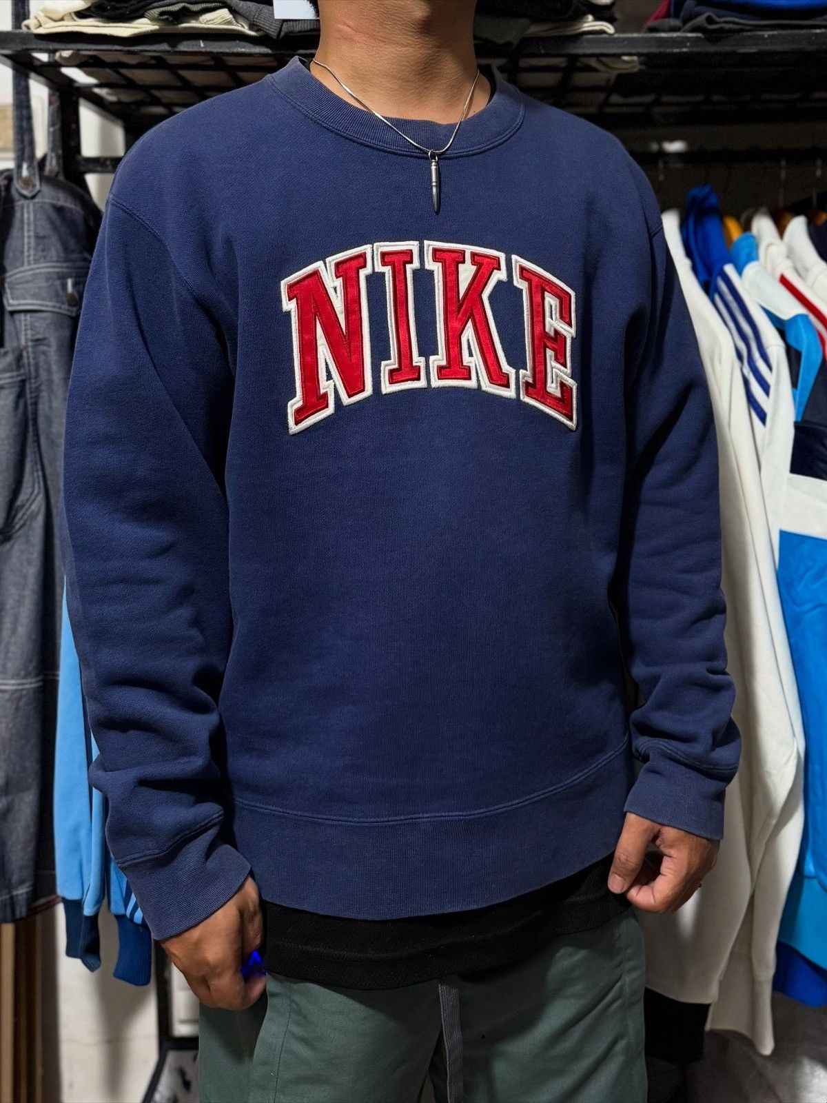 Vintage Vintage nike swoosh sweatshirt crewneck Size US M / EU 48-50 / 2 - 12 Thumbnail