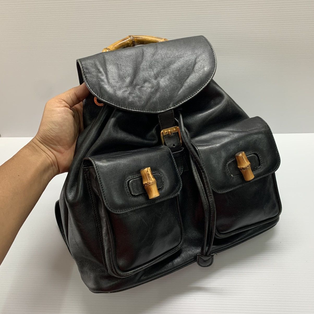 Gucci Gucci Bamboo Leather Backpack Size ONE SIZE - 3 Thumbnail