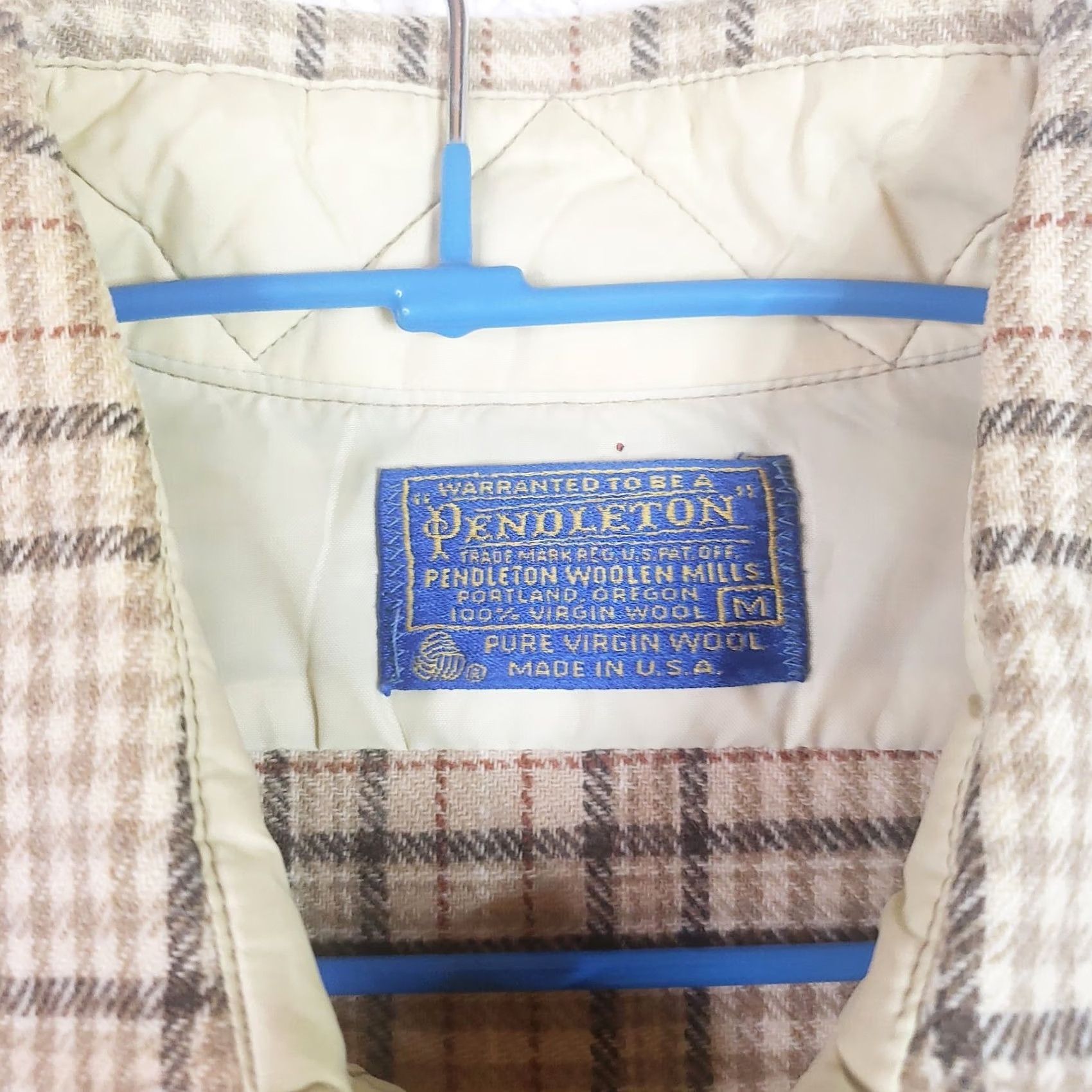 Pendleton Pendleton Shirt LS Men M Tan Brown Plaid Wool Button-Down Vintage Casual Size US M / EU 48-50 / 2 - 6 Thumbnail