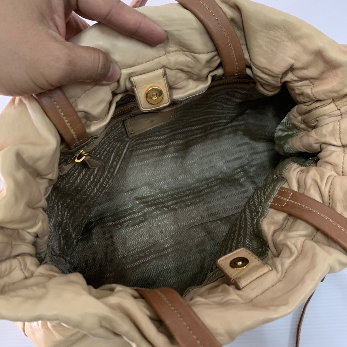 Prada Prada Leather Shoulder Bag Size ONE SIZE - 9 Thumbnail