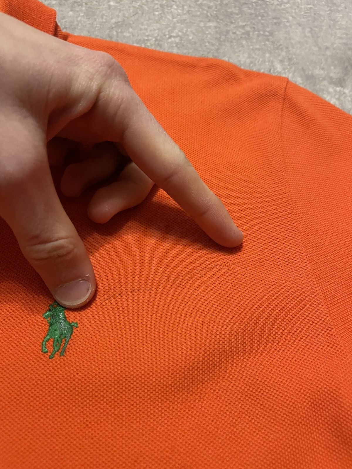 Polo Ralph Lauren × Vintage Vintage Polo Ralph Lauren Orange Polo Shirt Y2K Size US S / EU 44-46 / 1 - 7 Thumbnail