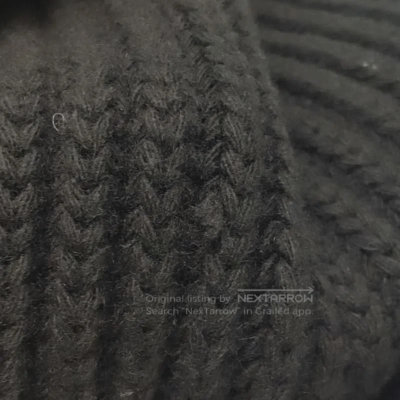 Prada Prada Black Ribbed Knit Scarf. Size ONE SIZE - 6 Thumbnail