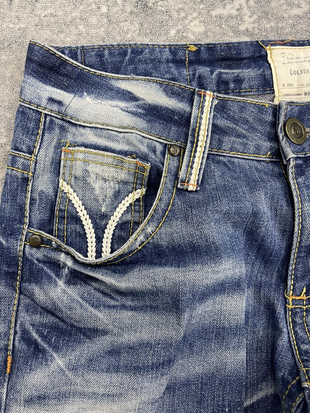 Vintage Vintage Lolita Jeans - Y2K Fairycore Distressed Denim Size US 33 - 5 Thumbnail