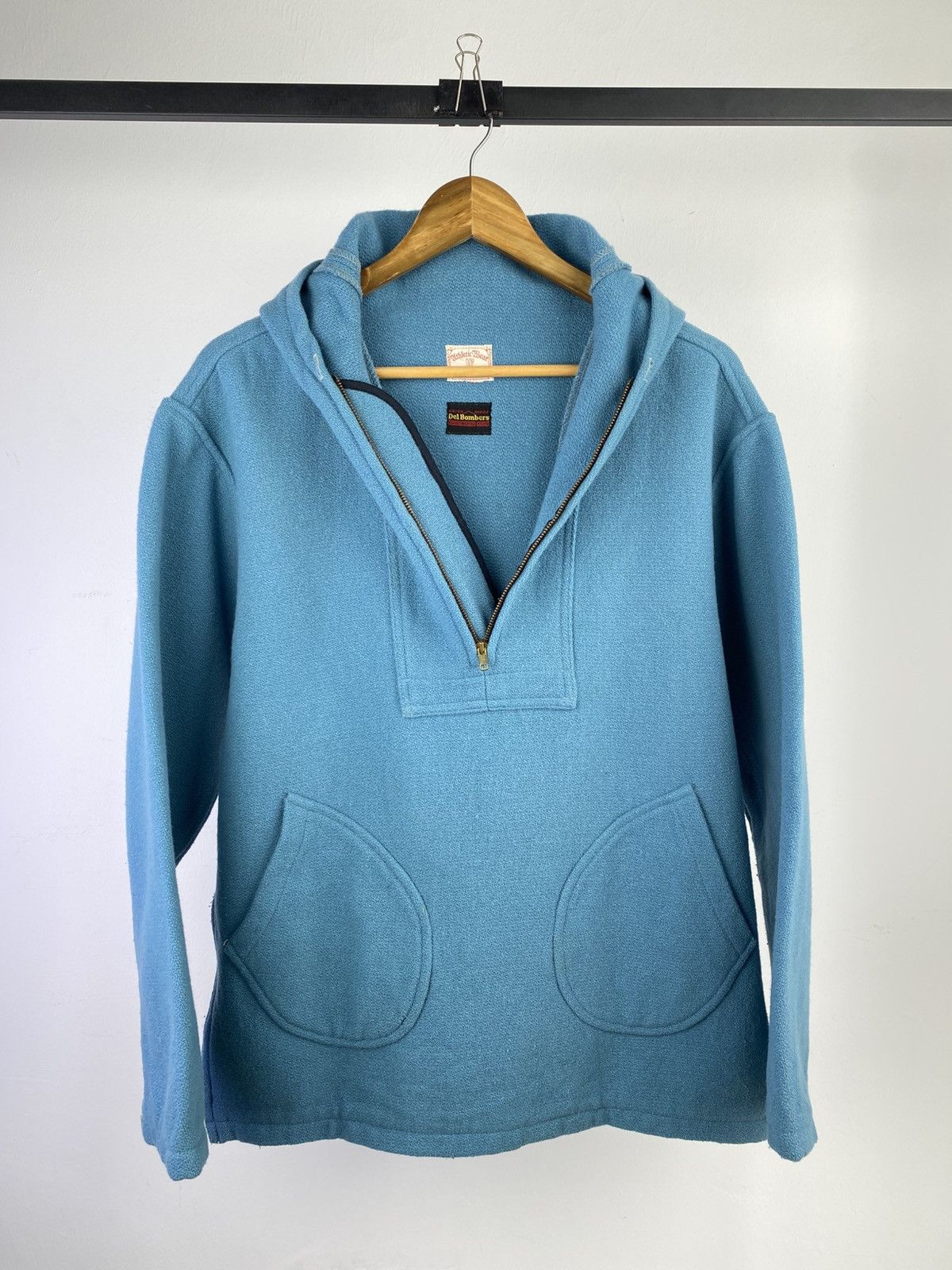 Warehouse Warehouse Vintage Style Loopwheel Half-Zip Hoodie Blue Japan Size US L / EU 52-54 / 3 - 1 Thumbnail