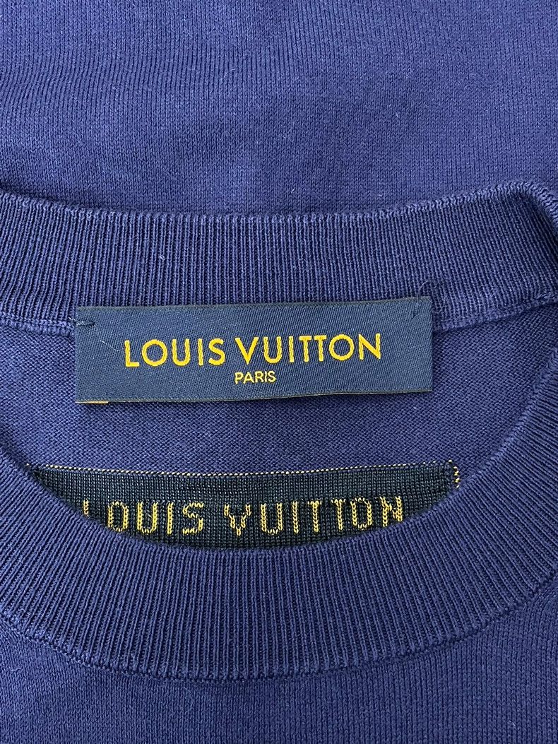 Louis Vuitton Louis Vuitton Blue printed knitted short sleeves Size US M / EU 48-50 / 2 - 4 Thumbnail