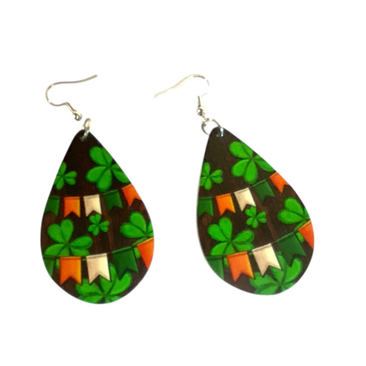 Other Irish Clover Wooden Earrings St. Patrick’s Day Size ONE SIZE - 2 Thumbnail