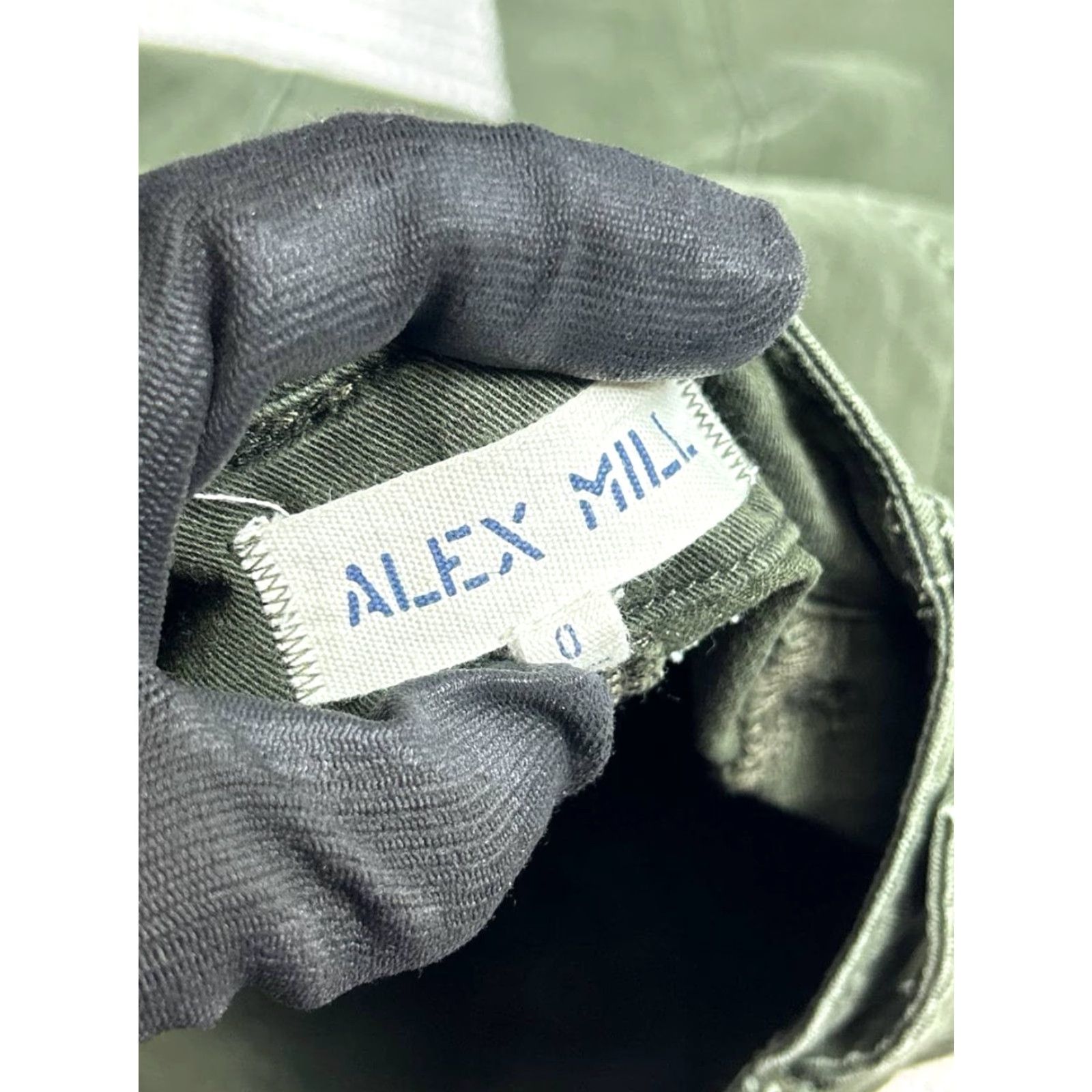Alex Mill Alex Mill Field Pants Womens 0 Green Herringbone Cotton Mid Rise Straight Leg Size 25" / US 0 / IT 36 - 7 Thumbnail