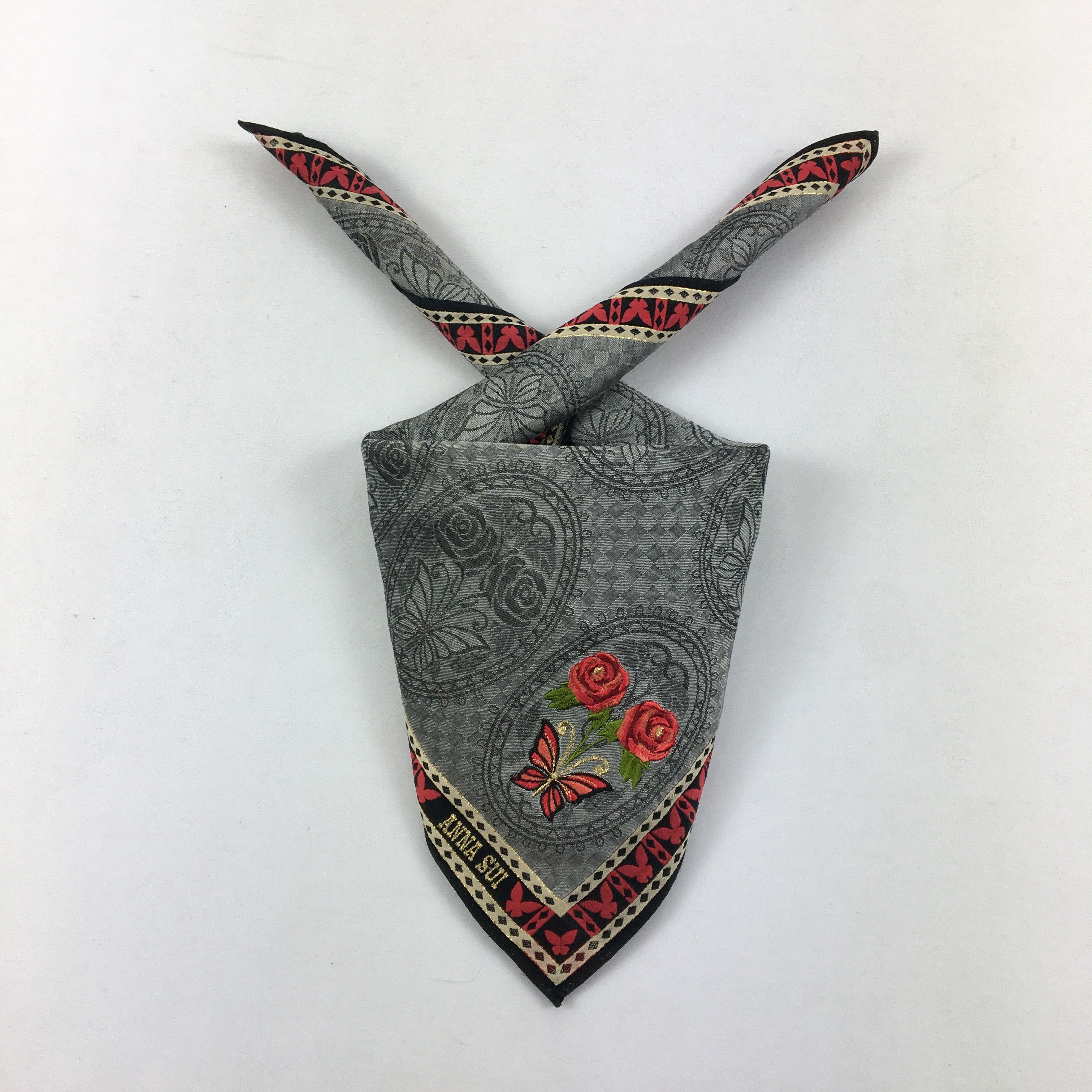 Anna Sui × Vintage Vintage Anna Sui Handkerchief Neckerchief Butterfly Bandana Size ONE SIZE - 1 Thumbnail