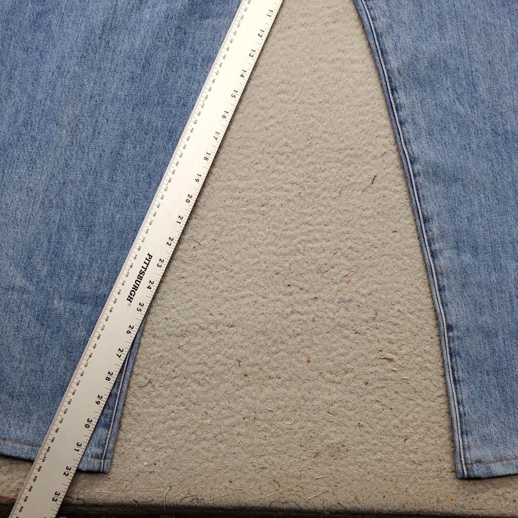 Lands' End Lands' End Jeans Mens 44 Blue Denim Square Rigger High-Rise Waist Tapered Leg Jeans Size US 44 / EU 60 - 4 Thumbnail