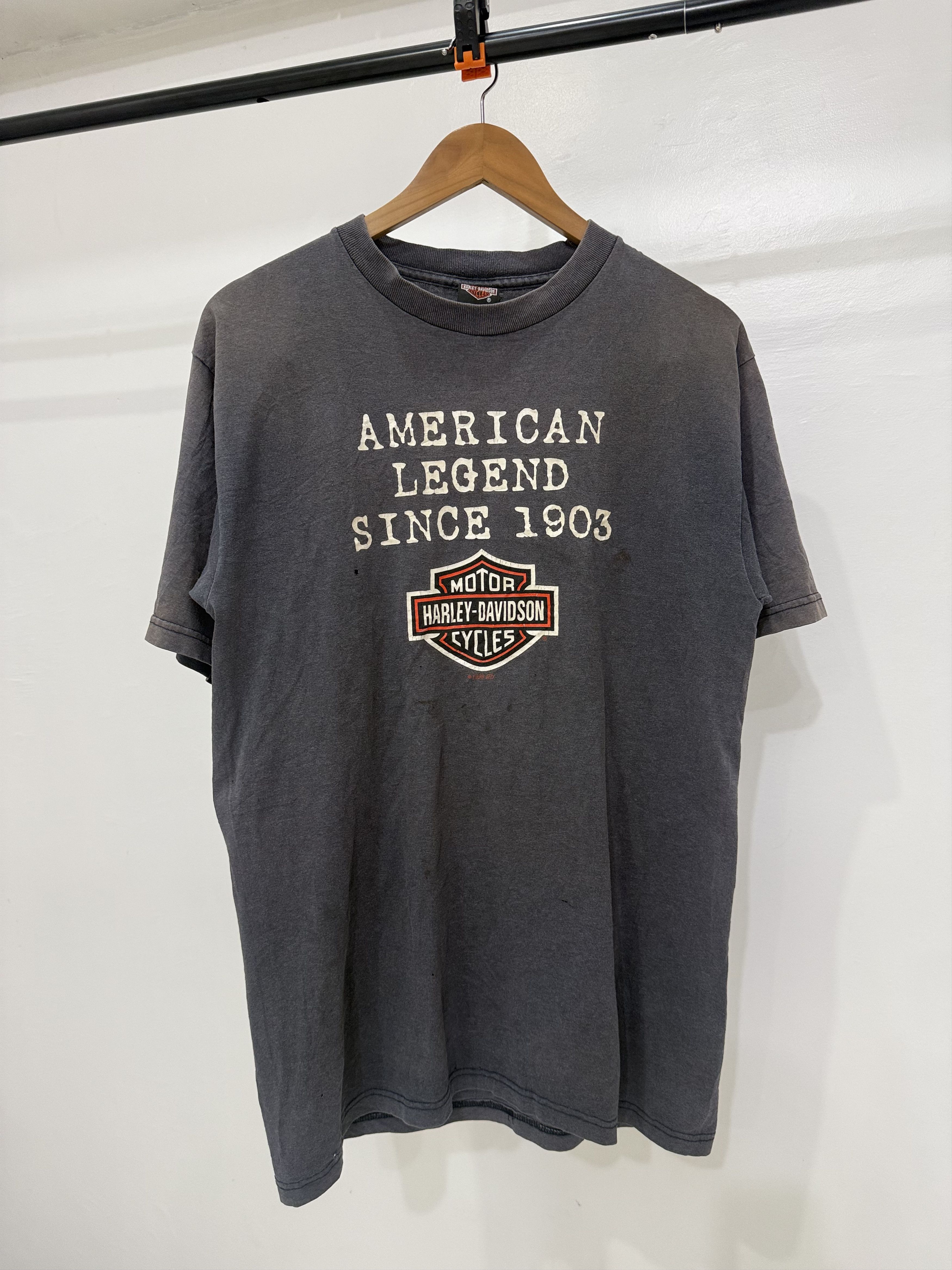 Vintage Harley Davidson Vintage Thrashed Faded Shirt WWE Sturgis Size US L / EU 52-54 / 3 - 1 Thumbnail