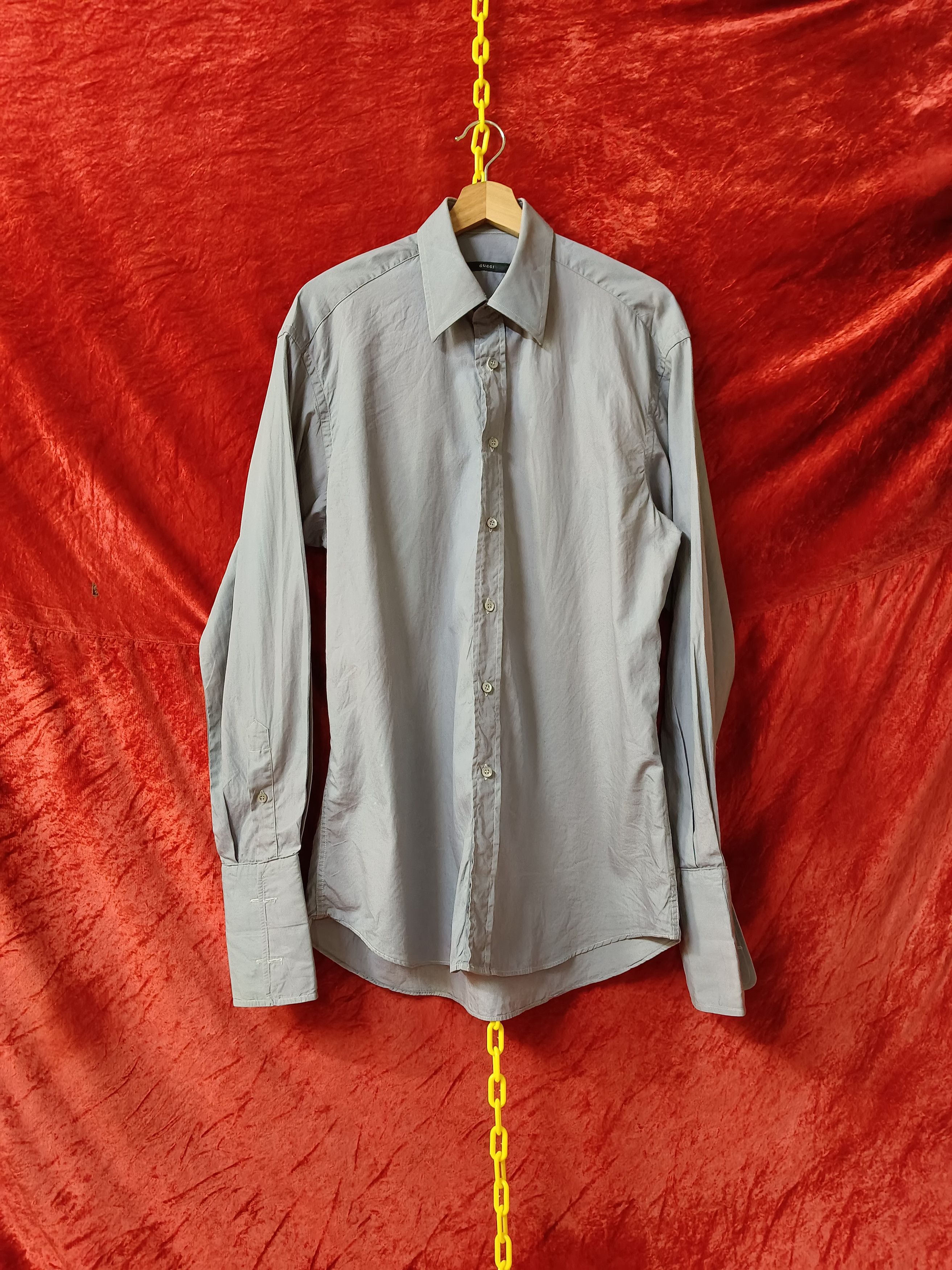 Gucci Tom Ford Era Plain Longsleeve Button Up Size US L / EU 52-54 / 3 - 23 Thumbnail