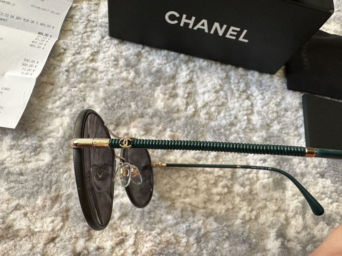 Chanel CHANEL Round Pilot Sunglasses 4228-Q Dark Green Size ONE SIZE - 12 Thumbnail