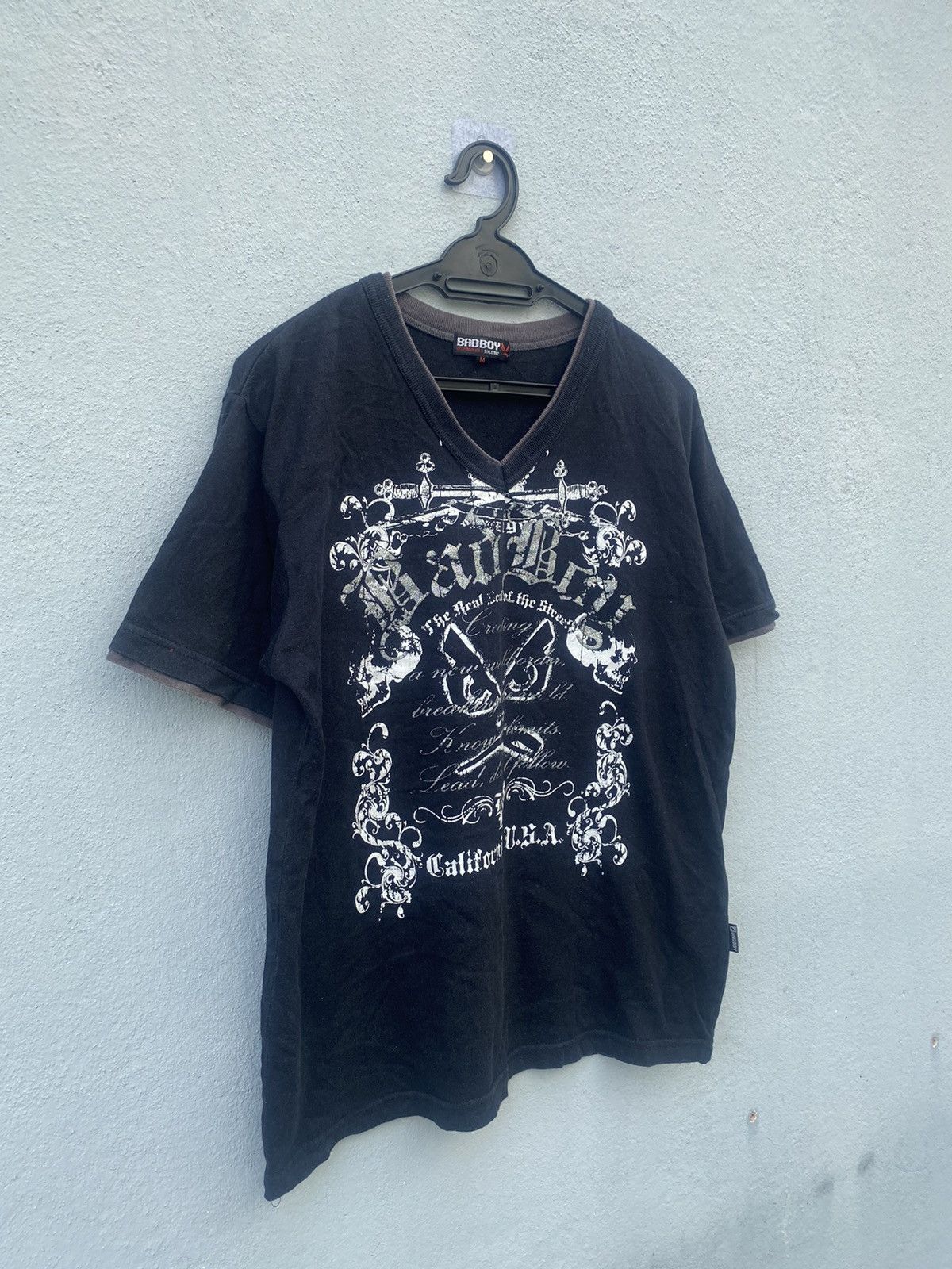 14th Addiction × JNCO × Vintage Vintage y2k Bad Boy Tribal Double Layer Poem Tees Size US M / EU 48-50 / 2 - 7 Thumbnail