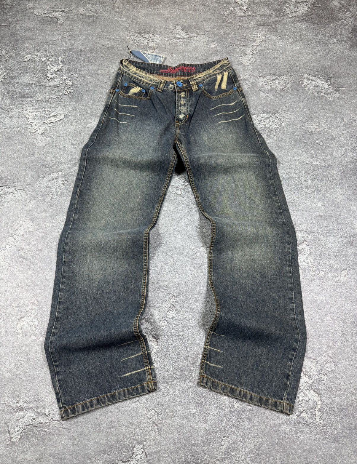 If Six Was Nine Midas Python Printed Mud Washed Distressed Bootcut