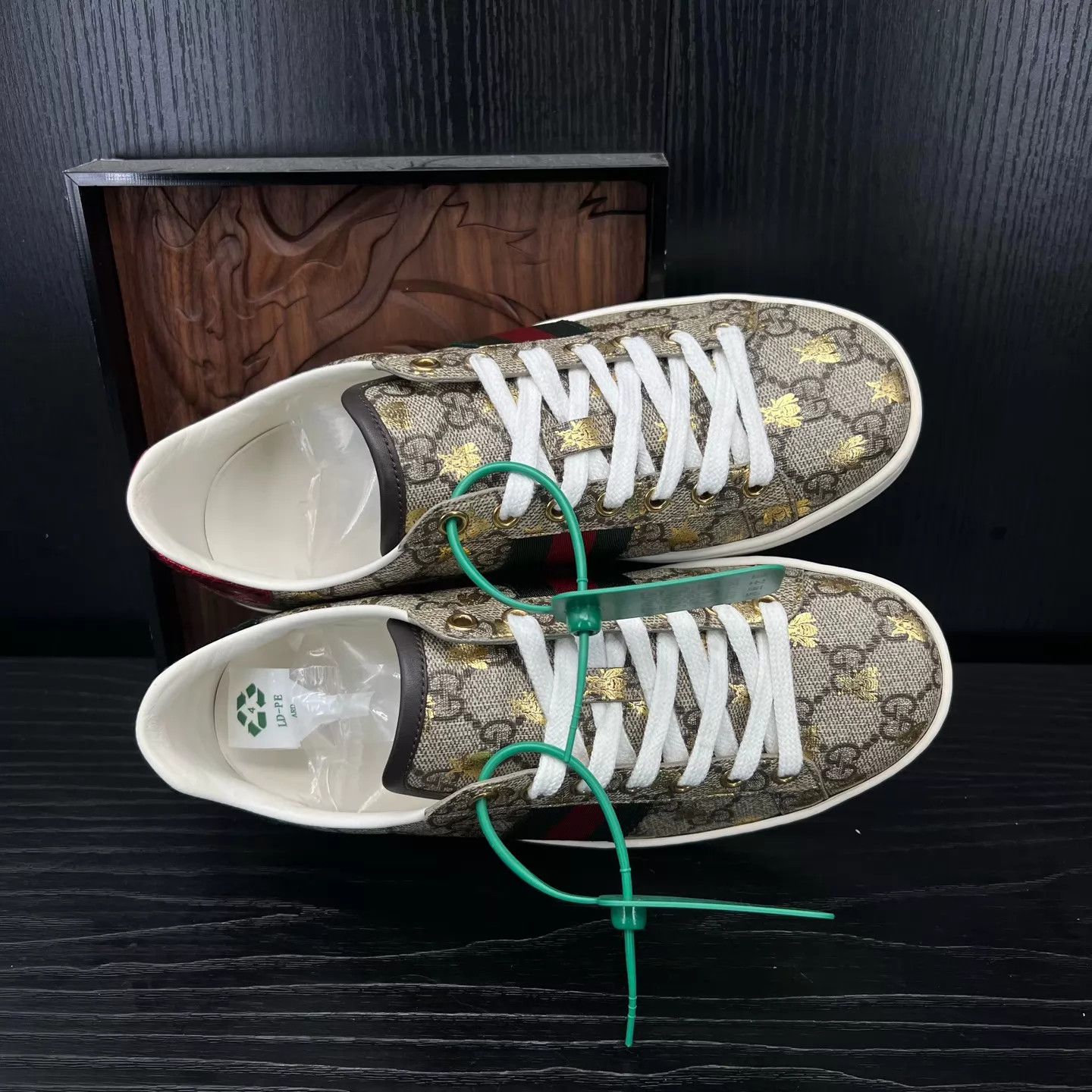 Gucci Gucci Ace Ebony All Over Print 37 Size US 6.5 / IT 36.5 - 6 Thumbnail