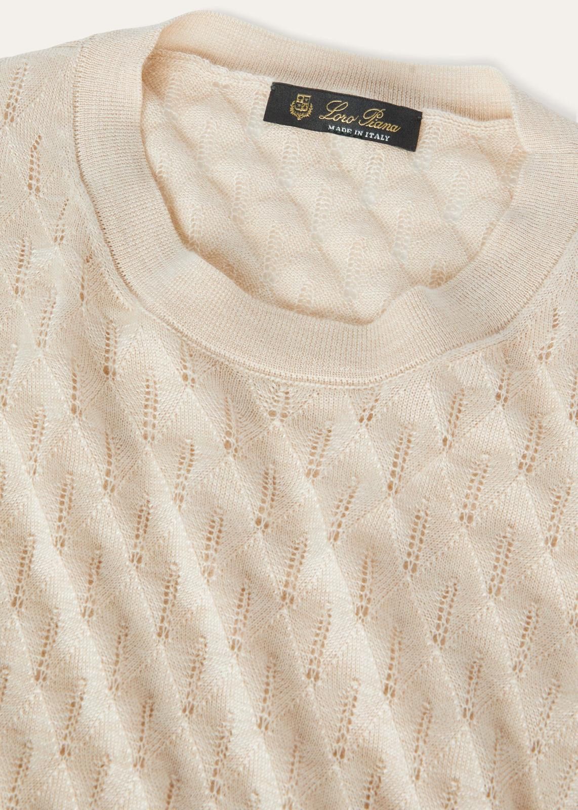 Loro Piana o1srvl11e0125 FAN6249 Takao Crewneck Sweater in Beige Size M / US 6-8 / IT 42-44 - 3 Thumbnail