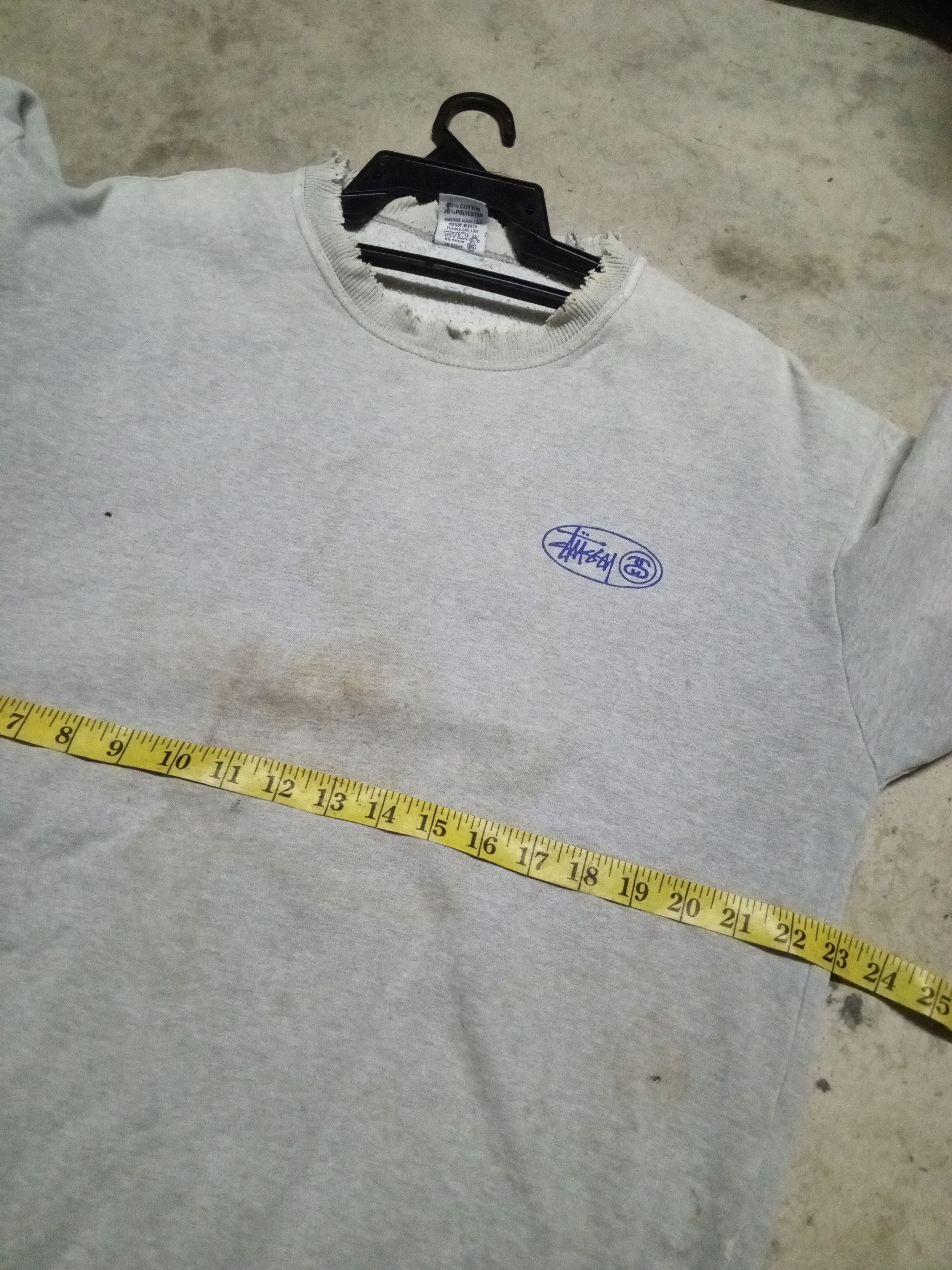 Stussy true vintage only stussy 90s sweatshirt damaged Size US XL / EU 56 / 4 - 11 Thumbnail