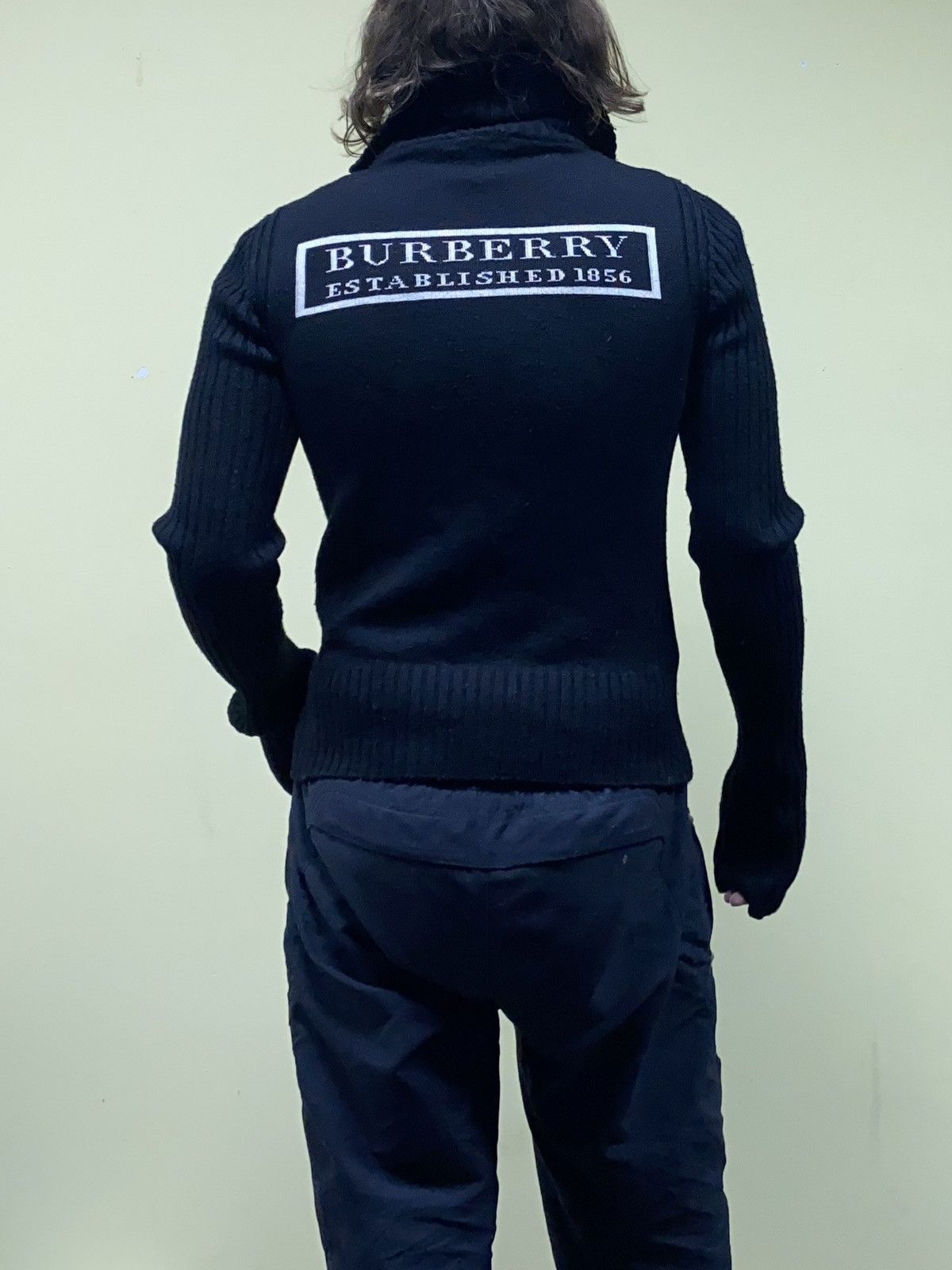 Burberry × Vintage Burberry London big logo zip sweater | Grailed