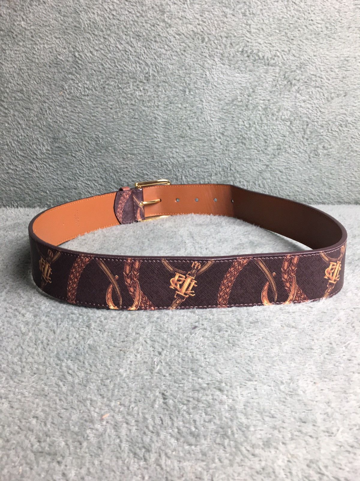 Lauren Ralph Lauren × Ralph Lauren RALPH LAUREN Belt Bridle Equestrian Crosshatch Logo RLL Size ONE SIZE - 5 Thumbnail