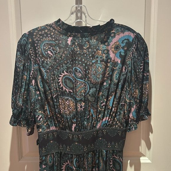 ba&sh 🎀 NEW ba&sh Zael panelled-waist paisley midi dress small Size S / US 4 / IT 40 - 11 Thumbnail