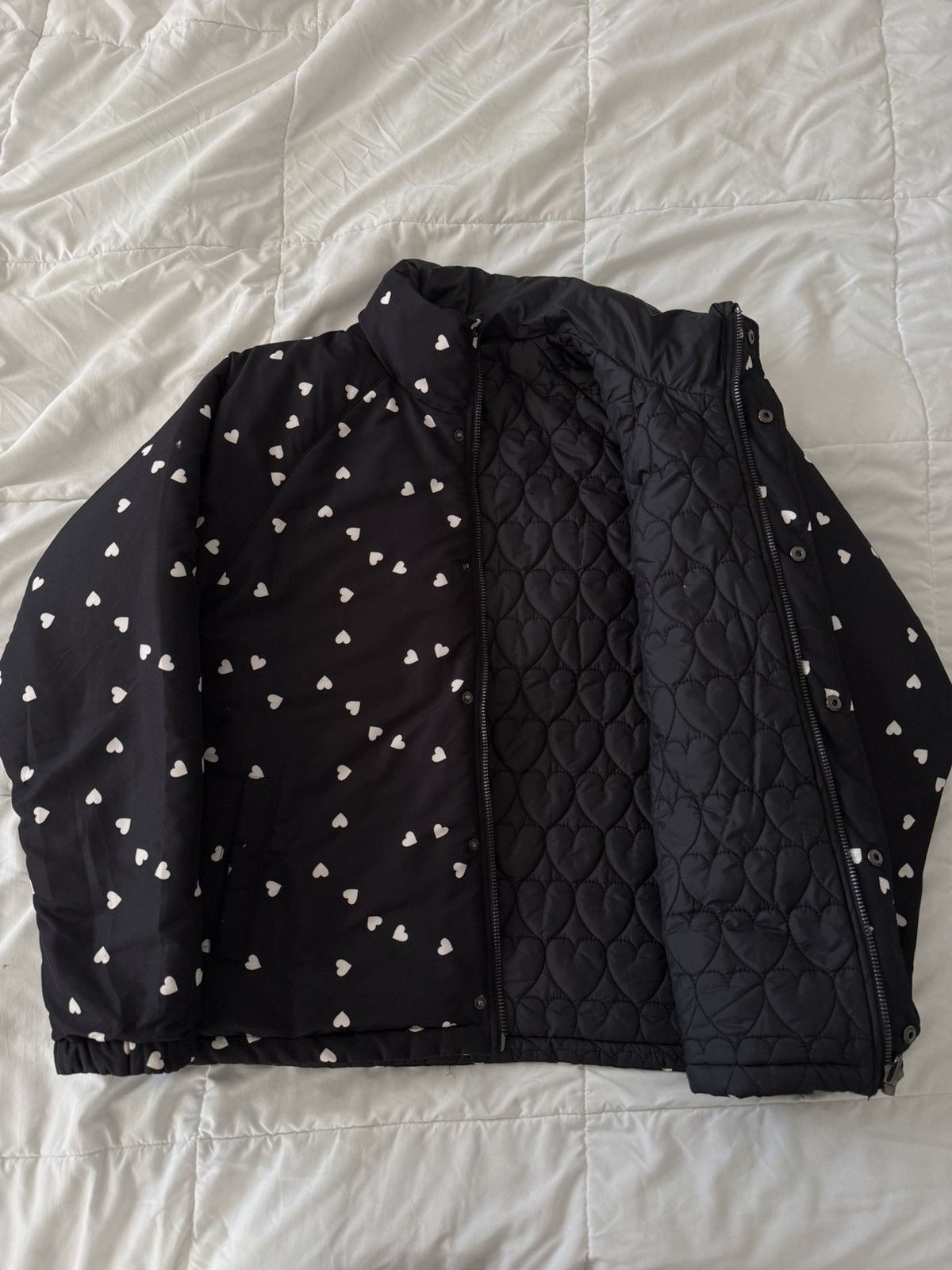 Opening Ceremony Reversible Heart Quilted Puffer Coat Size L Size US L / EU 52-54 / 3 - 4 Thumbnail