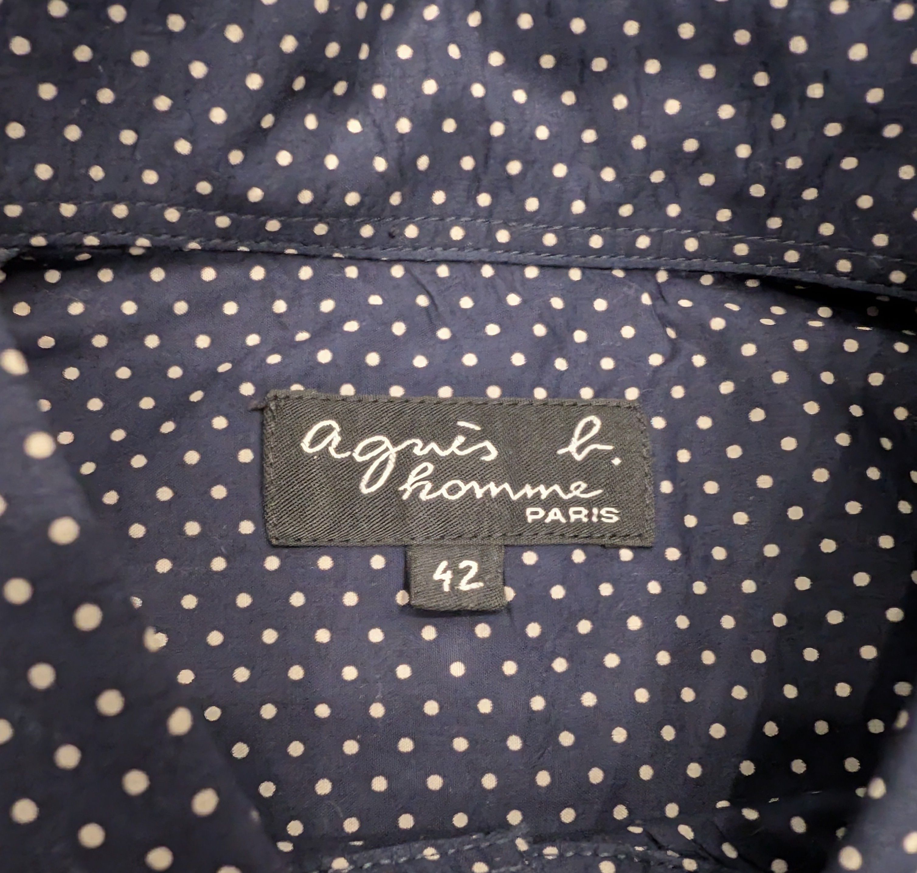 agnes b. Agnes B. Cotton Saori Polka Dot Button Down Shirt Size US L / EU 52-54 / 3 - 3 Thumbnail