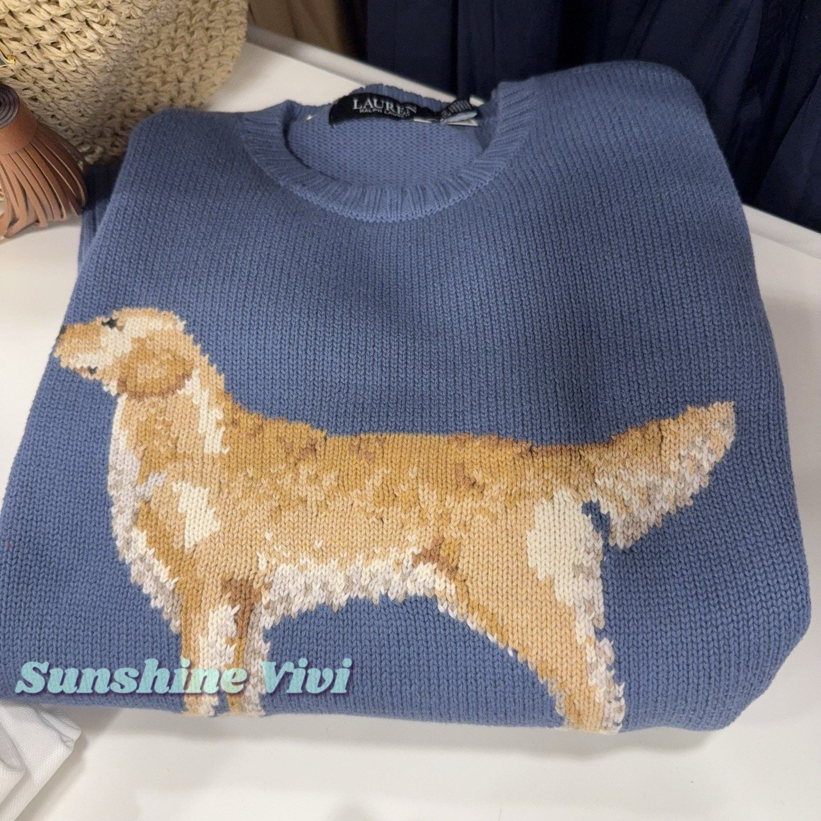 Polo Ralph Lauren NWT Polo Ralph Lauren Woman Cotton Cute Dog blue Sweater M Size M / US 6-8 / IT 42-44 - 6 Thumbnail