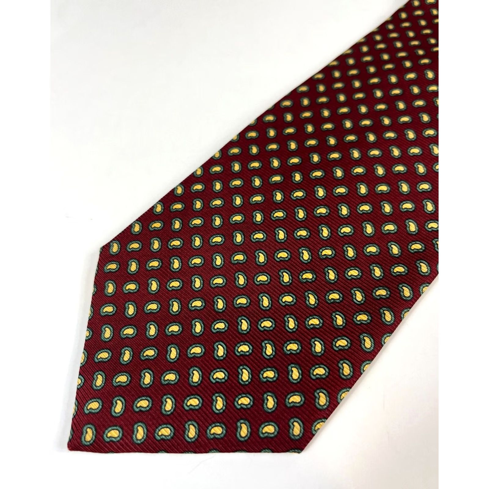 Brooks Brothers VINTAGE Brooks Brothers Makers Silk Tie Paisley Men’s Silk Tie Hand Made in USA Maroon Wide 3.75" 56.5" - Pre-owned Designer Men Size ONE SIZE - 3 Thumbnail