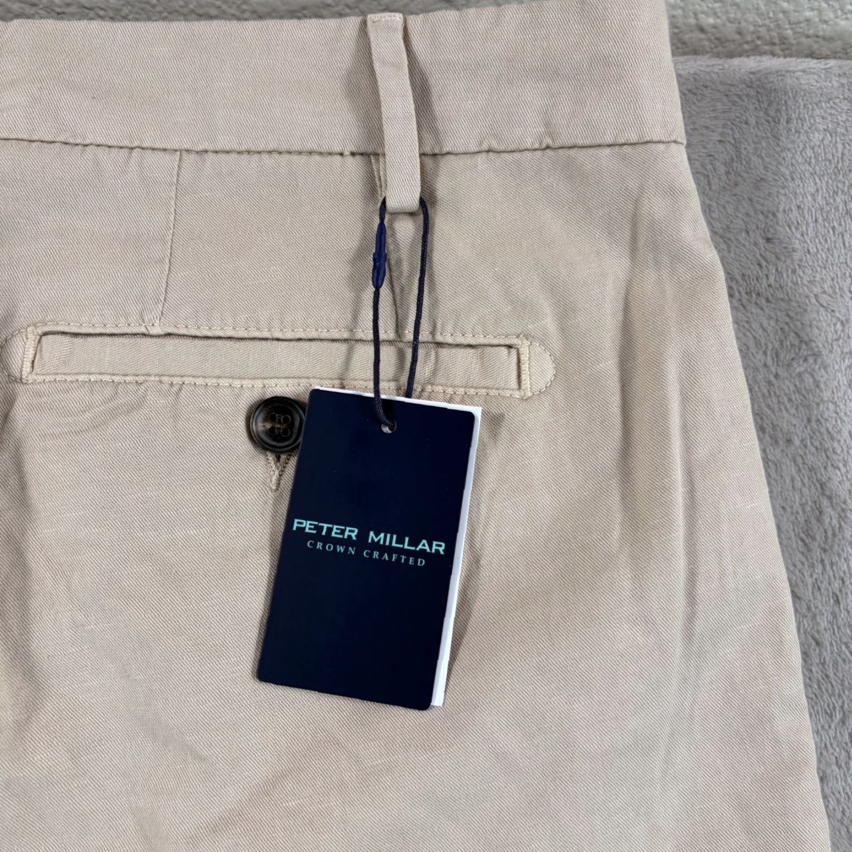 Peter Millar Peter Millar Crown Crafted Somerset Pants Sand 38x34 Linen Blend Golf NWT 25 Mens Regular Beige Shorts? Size US 38 / EU 54 - 6 Thumbnail