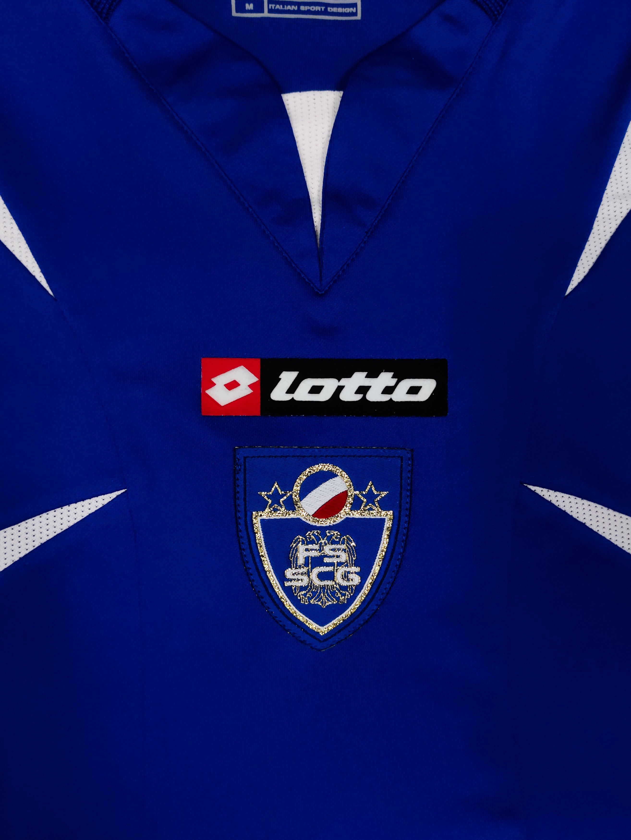Lotto Sport Ljuboja #21 Serbia & Montenegro 2006 Lotto Home Shirt PSG Size US M / EU 48-50 / 2 - 13 Thumbnail