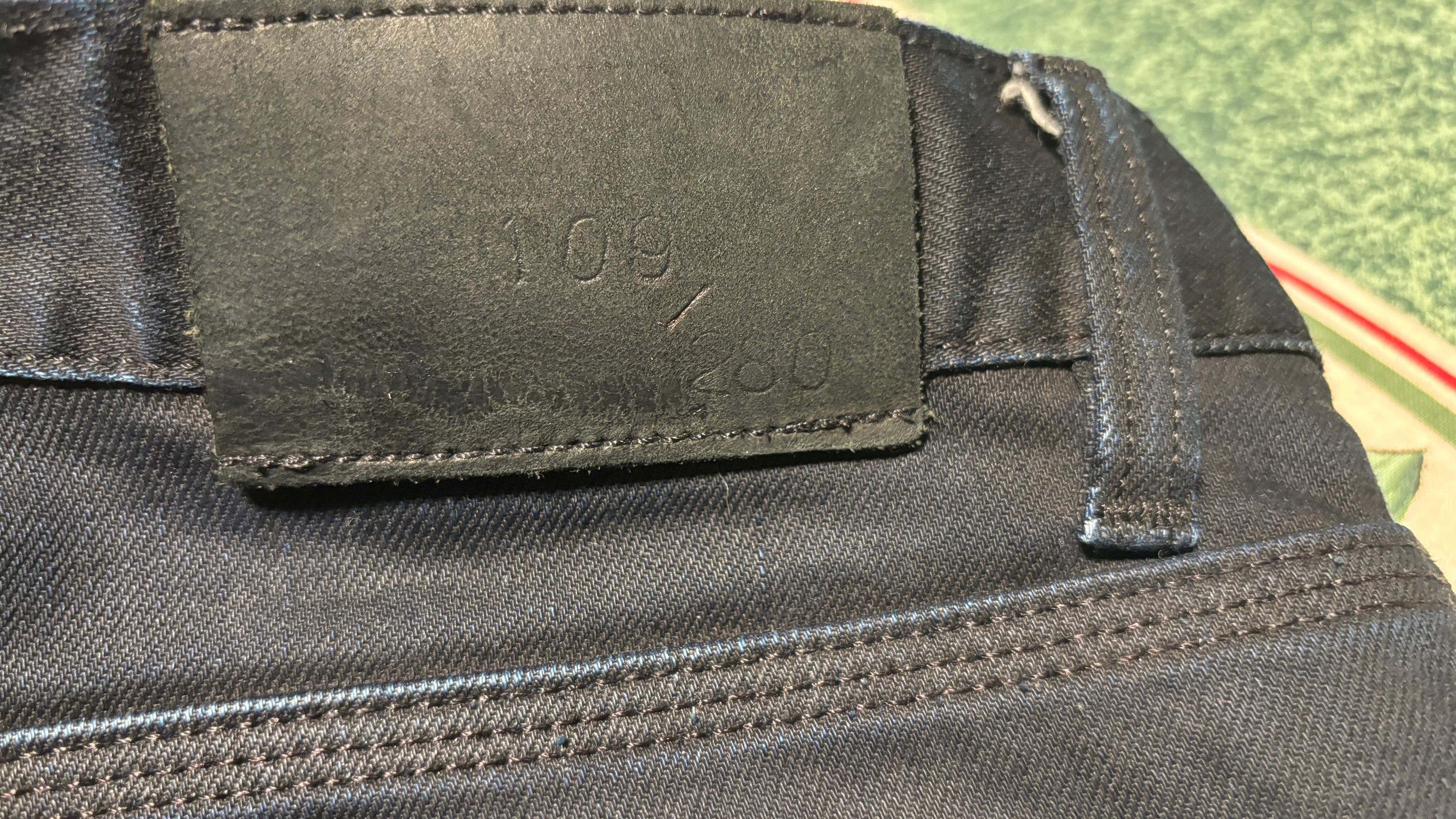 Raleigh Denim Slim Fit Raw Denim Button Fly Black Jeans Indigo Undertones Size US 30 / EU 46 - 10 Thumbnail