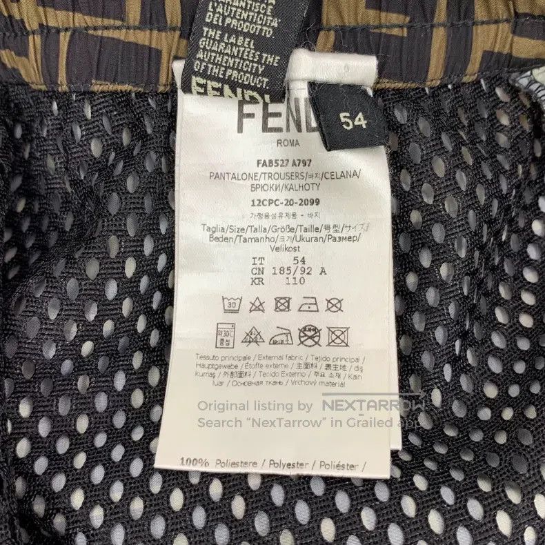Fendi Fendi Dark brown logo letter all-over print elastic cuff c Size US 38 / EU 54 - 7 Thumbnail