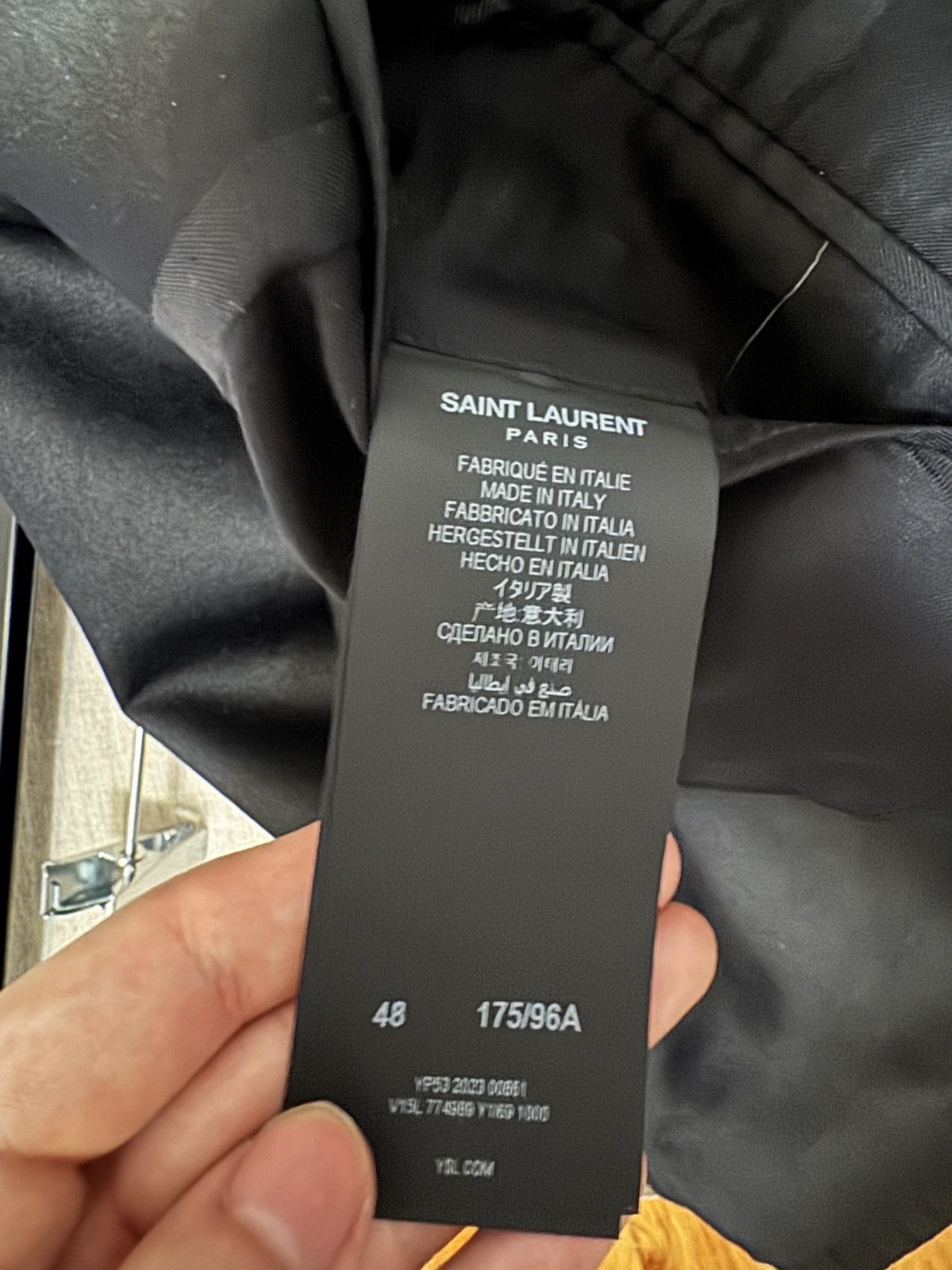 Saint Laurent Paris Wide shoulder fw24 pinstripe wool tuxedo set Size 48R - 7 Thumbnail
