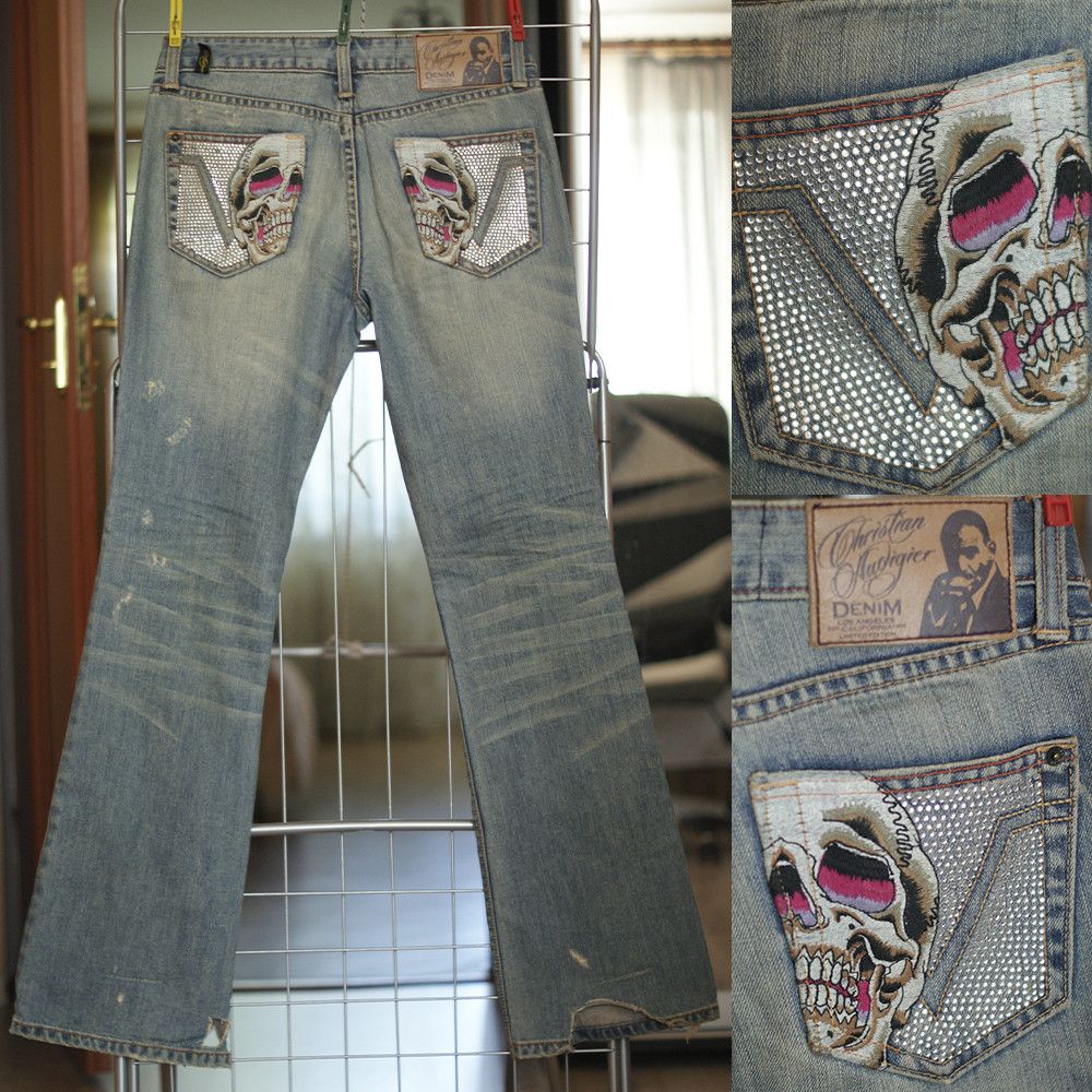 Christian Audigier Limited edition 28X33 Christian Audigier womens jeans skull Size 28" / US 6 / IT 42 - 1 Thumbnail