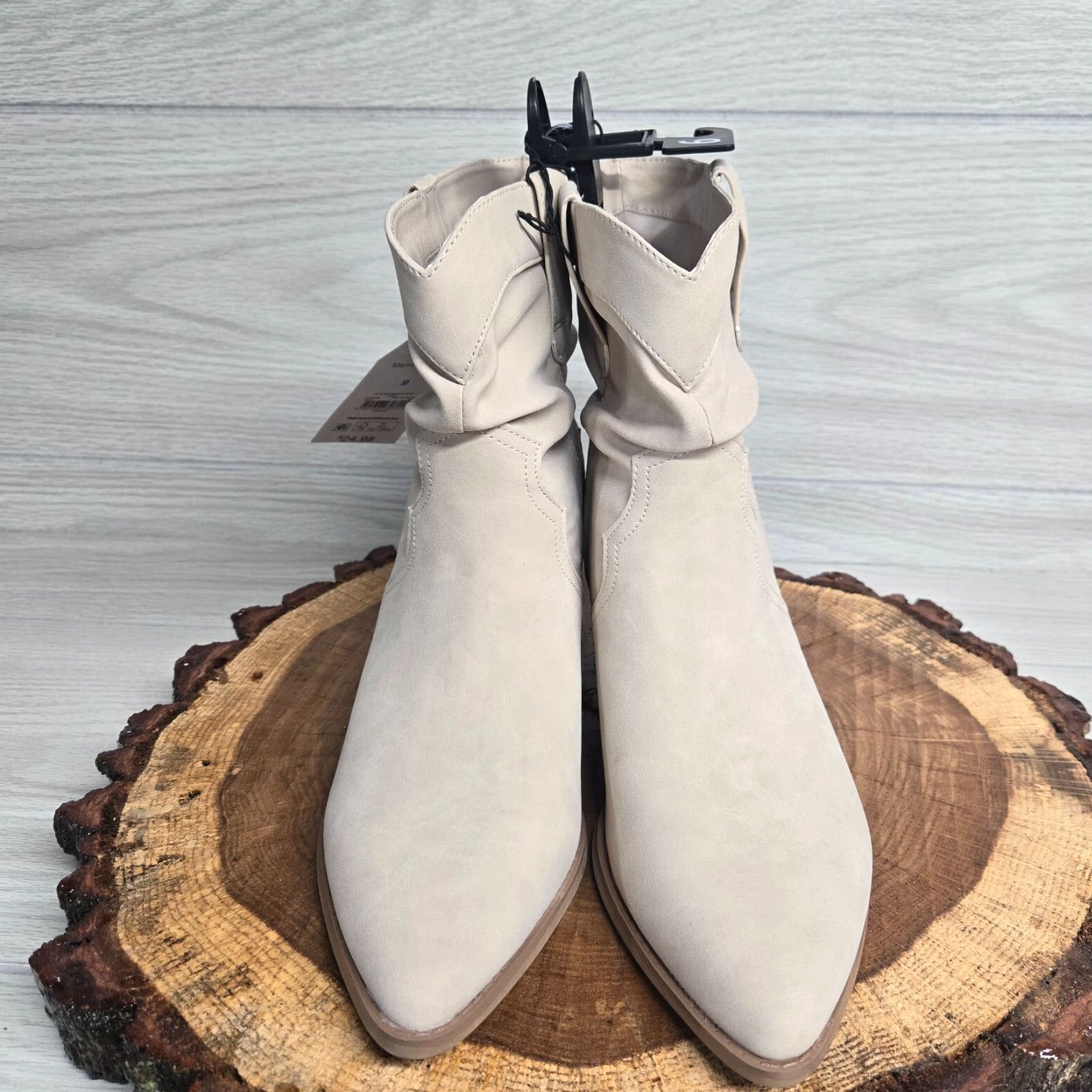 Vintage Time and Tru Boots Women 9 Cognac Faux Suede Chelsea Size US 9 / IT 39 - 4 Thumbnail