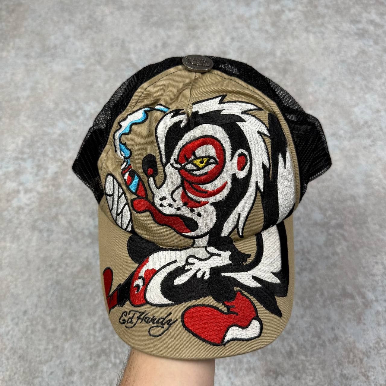 Ed Hardy Ed Hardy Bulldog Smoking Vintage Cap Size ONE SIZE - 2 Thumbnail