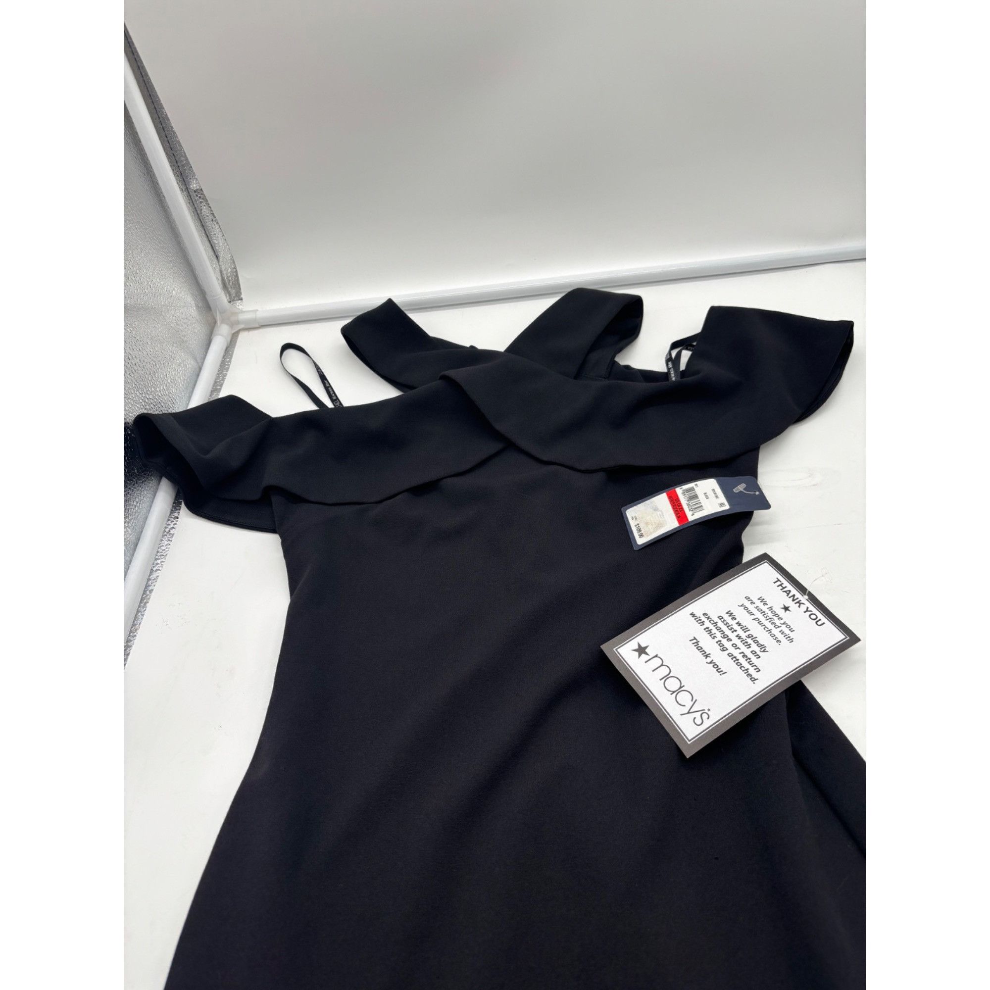 Other RACHEL Rachel Roy Cold Shoulder Ruffle Halter Dress, Black, Size XS / US 0-2 / IT 36-38 - 11 Thumbnail