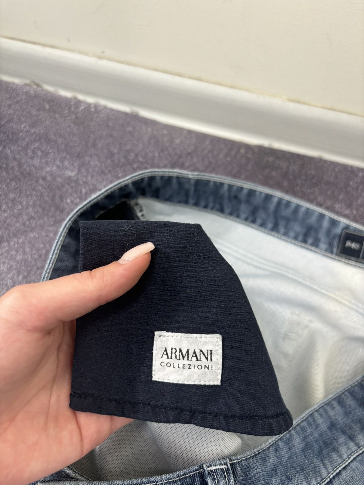 Armani Armani Collezioni Y2K Faded Blue Denim Hype Baggy Jeans Size US 40 / EU 56 - 20 Thumbnail