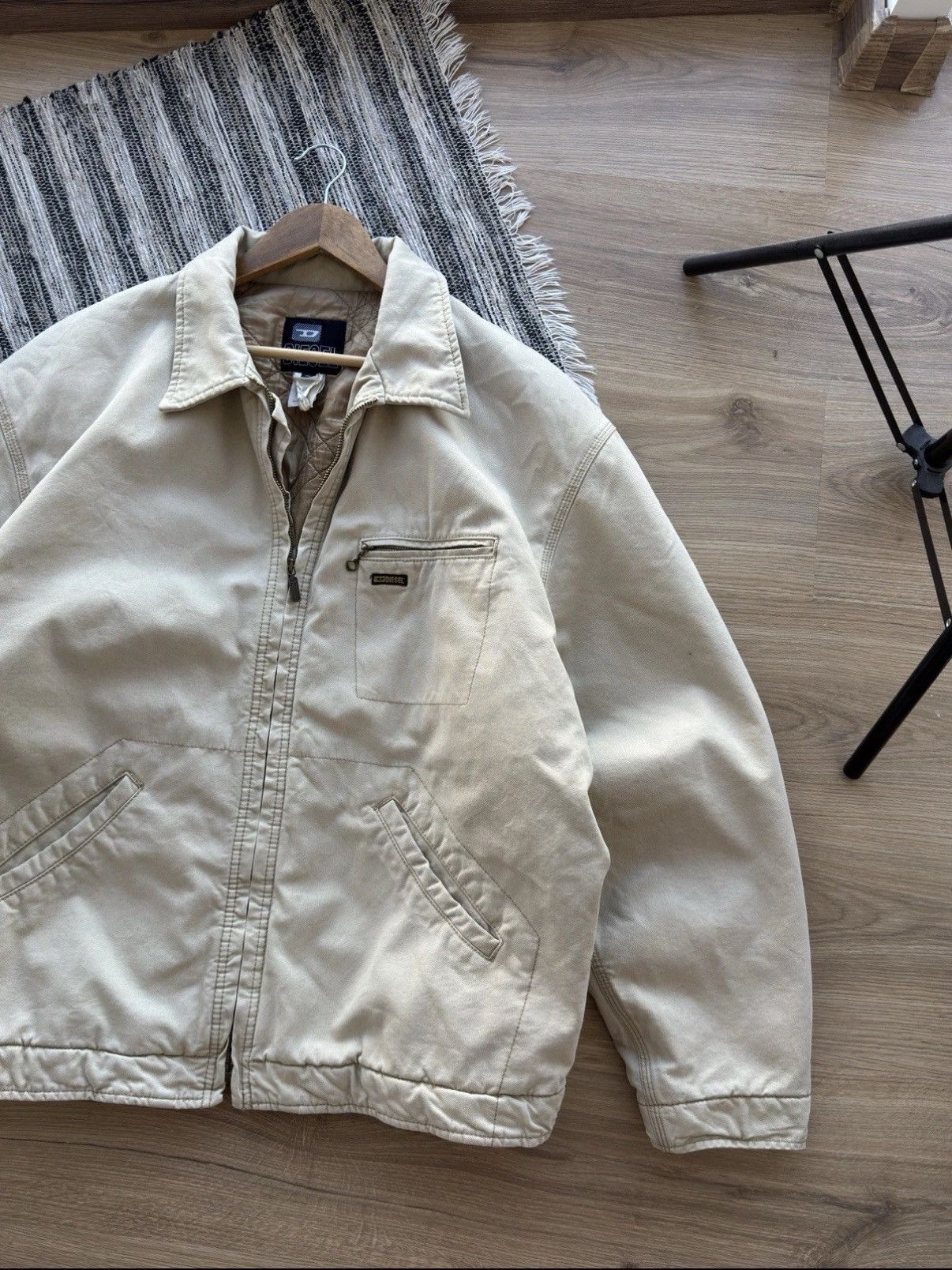 Diesel DIESEL VINTAGE DETROIT RETRO 90s BEIGE JACKET SIZE XL MEN Size US XL / EU 56 / 4 - 3 Thumbnail