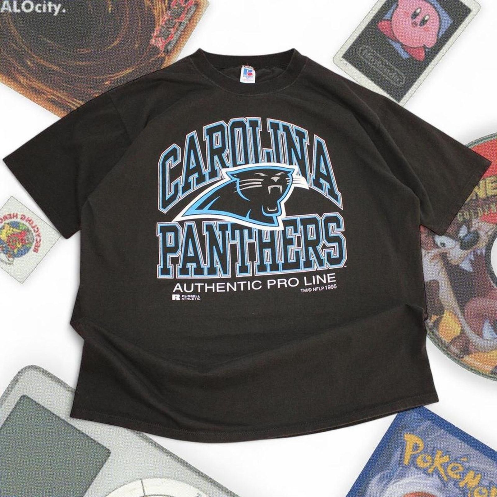 Russell Athletic Vintage 90's Carolina Panthers NFL Graphic Tee Size XL / US 12-14 / IT 48-50 - 1 Thumbnail